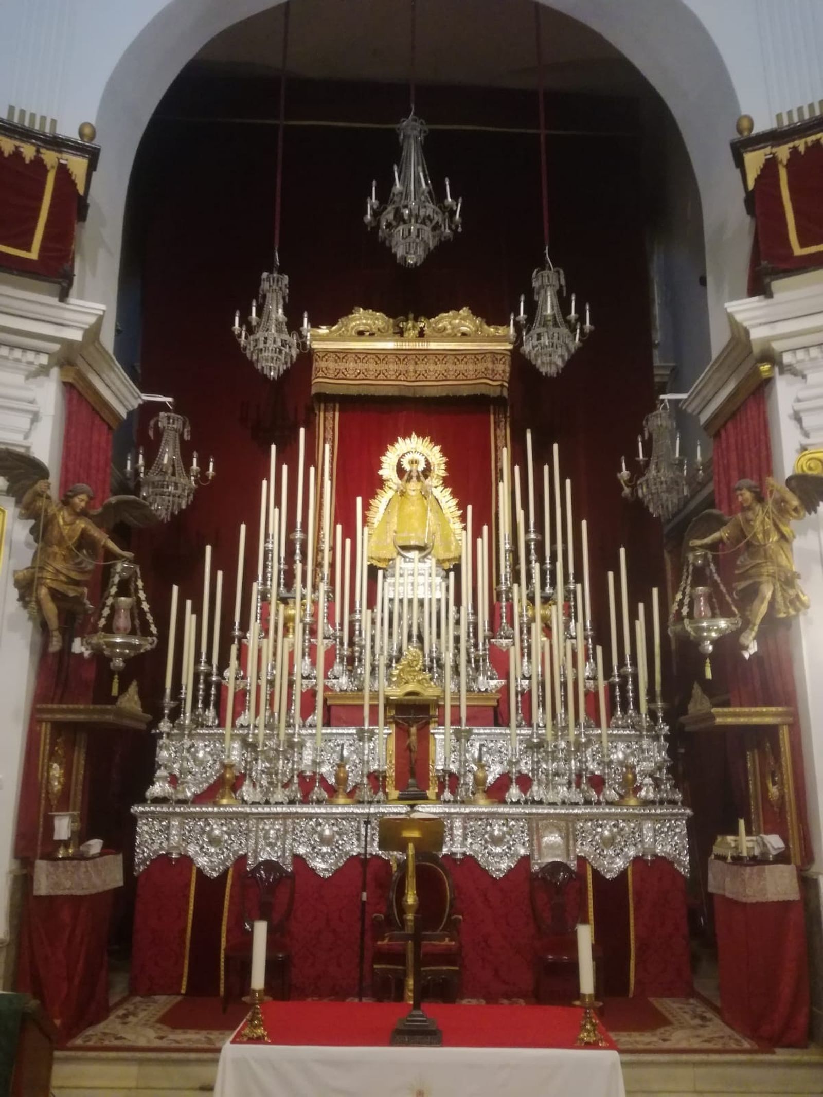 Altar de la Virgen de la Palma para la novena de este año