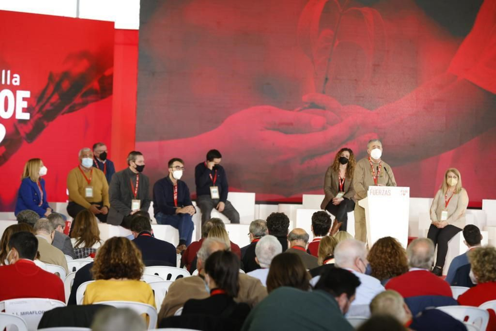 El congreso del PSOE de Sevilla, este domingo en Fibes.