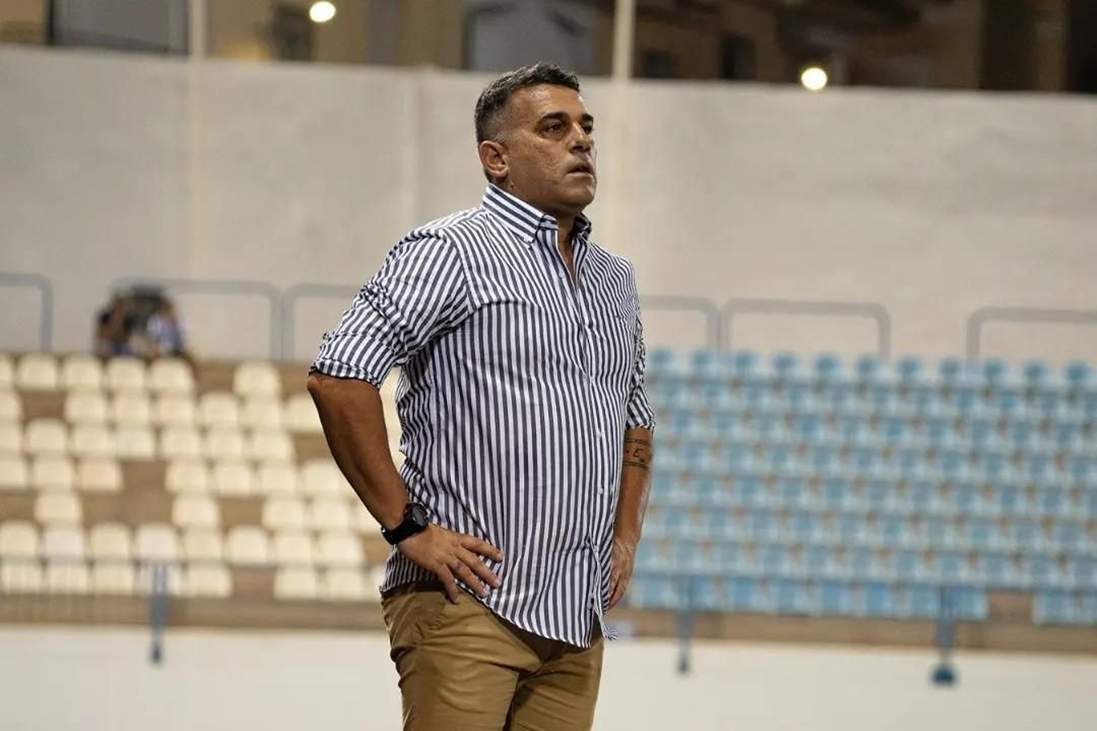 Emilio Fajardo, en un partido con el Motril.