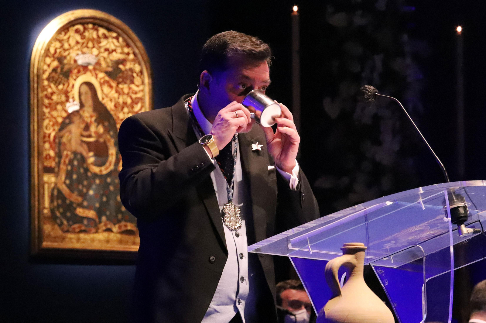 Imágenes del Pregón de la Semana Santa de Huelva 2021 de Eduardo Sugrañes