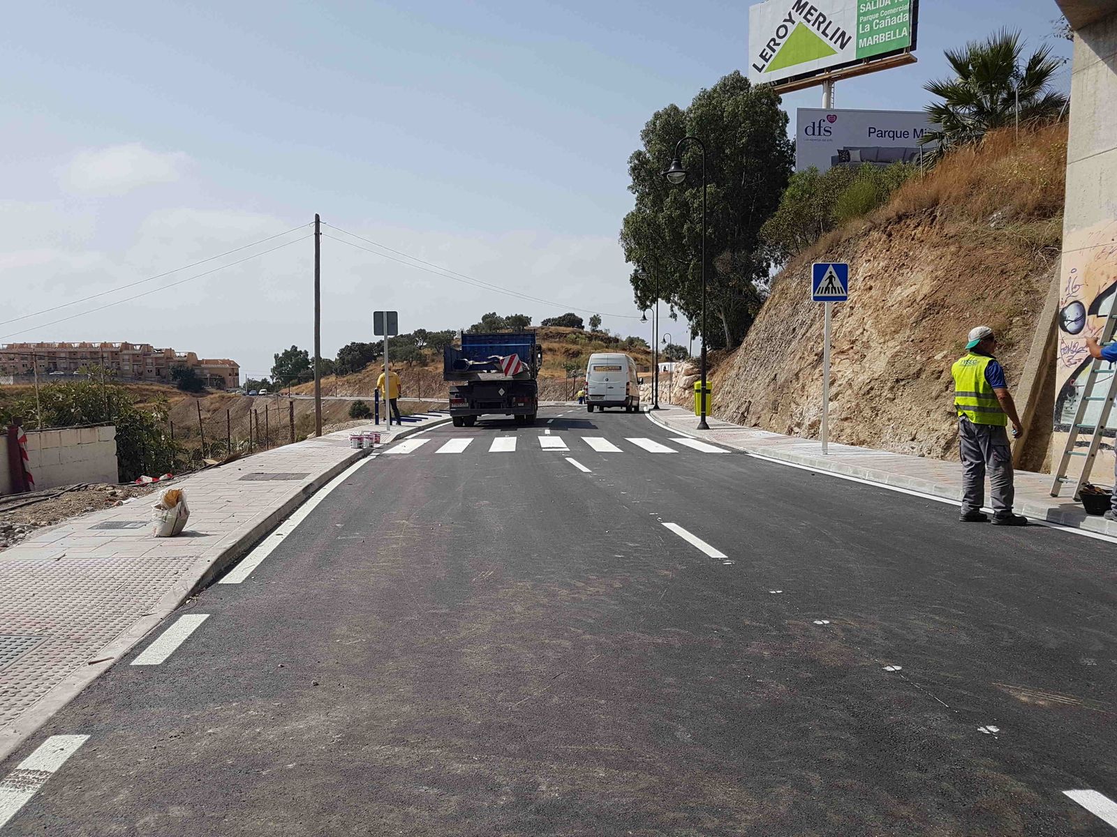Obras llevadas a cabo en la calle Golondrinas, en la zona de Torreblanca.