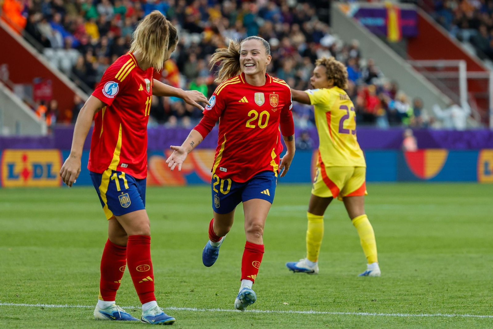 Las fotos de la goleada de España sobre Bélgica en la Eurocopa femenina
