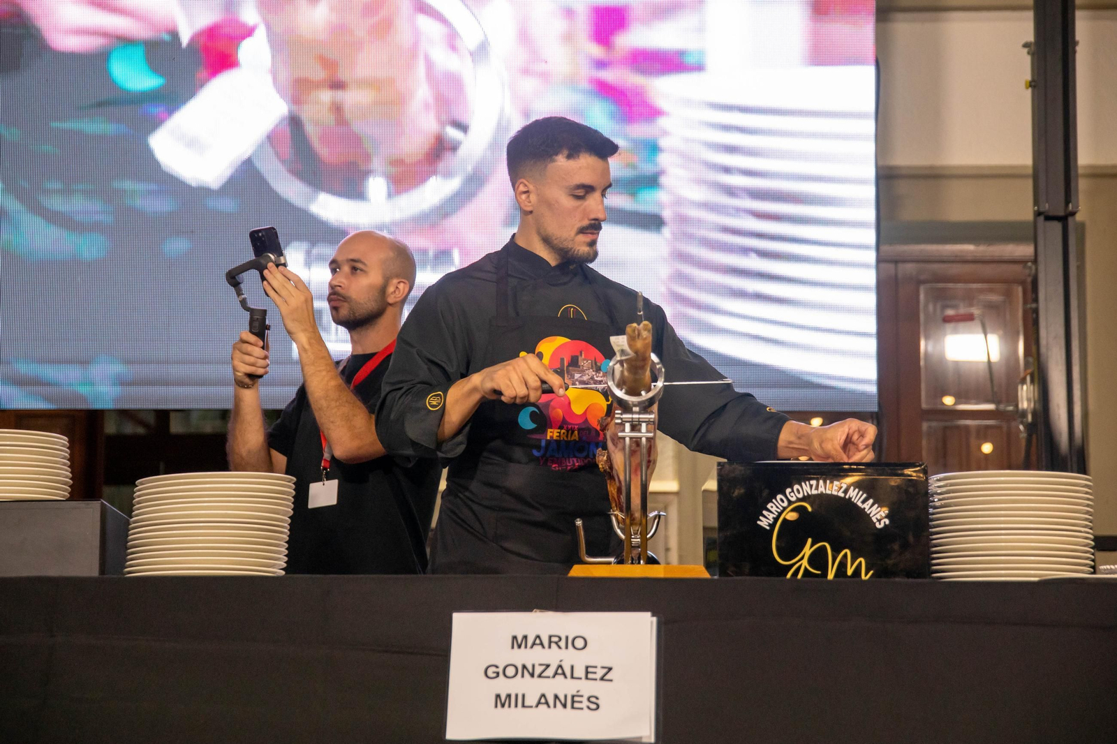 Concurso de cortadores de jamón en Serón, en imágenes