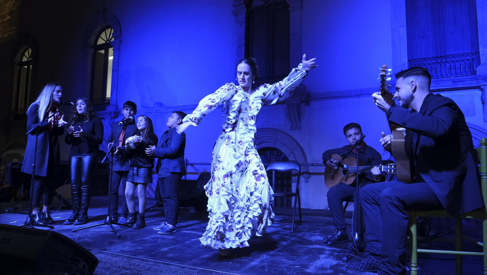 Jóvenes flamencos de El Morato durante su actuación.