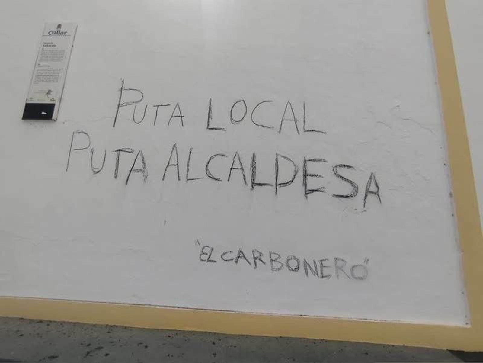 Las pintadas con insultos a la alcaldesa y a la Policía Local de Cúllar