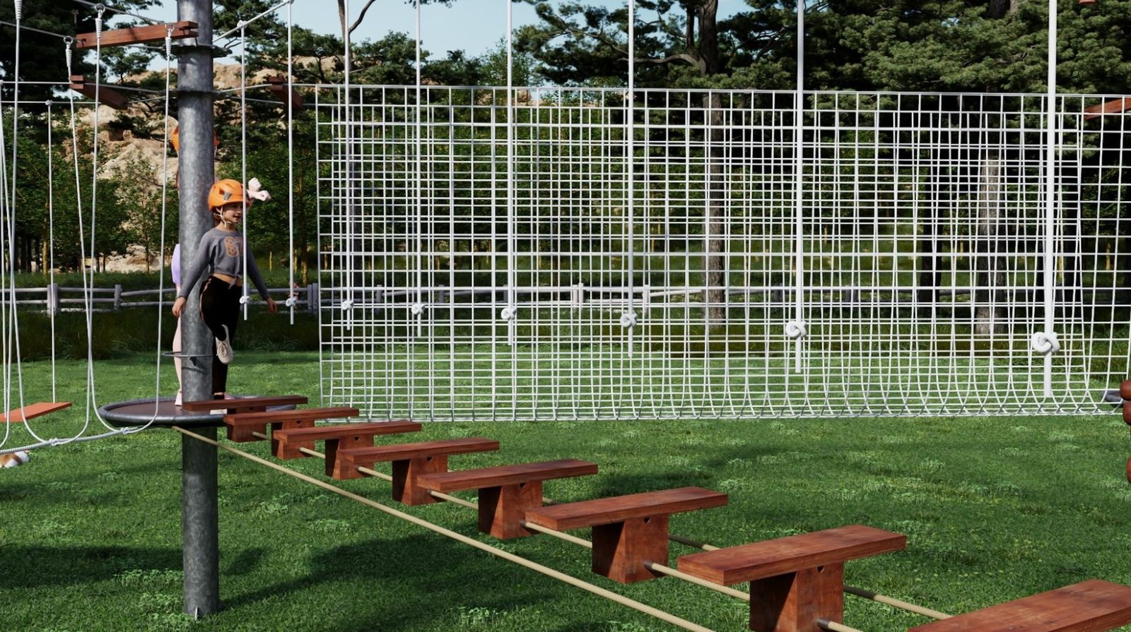 El nuevo parque multiaventura de Frailes.