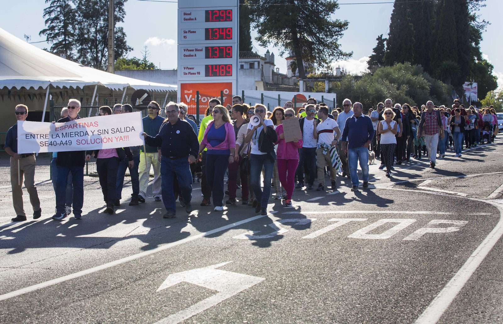 La manifestación del pasado 19 de octubre en Espartinas.