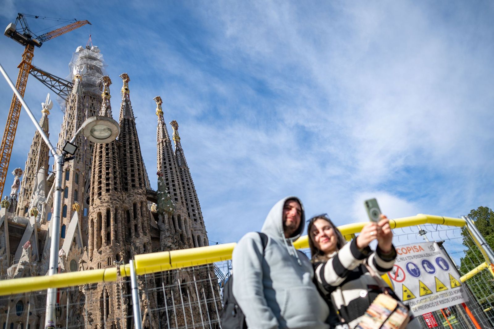 El templo de la Sagrada Familia alcanza su altura máxima: 172,5 metros.