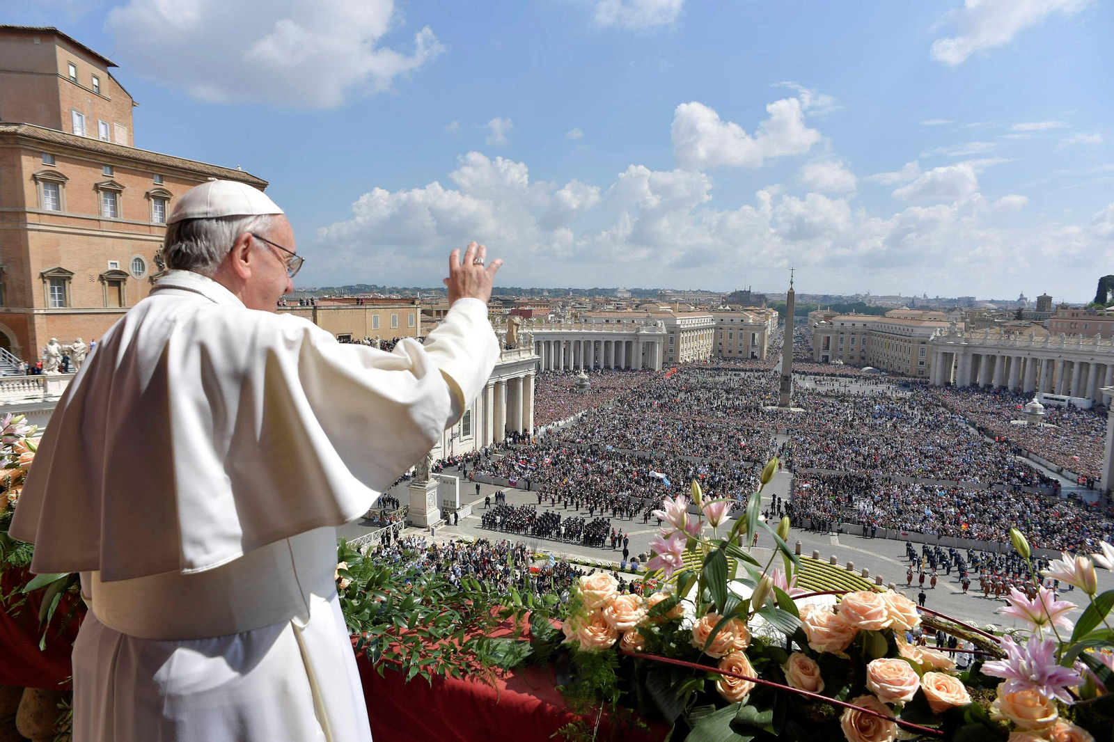 El Papa Francisco, en la Plaza de San Pedro.