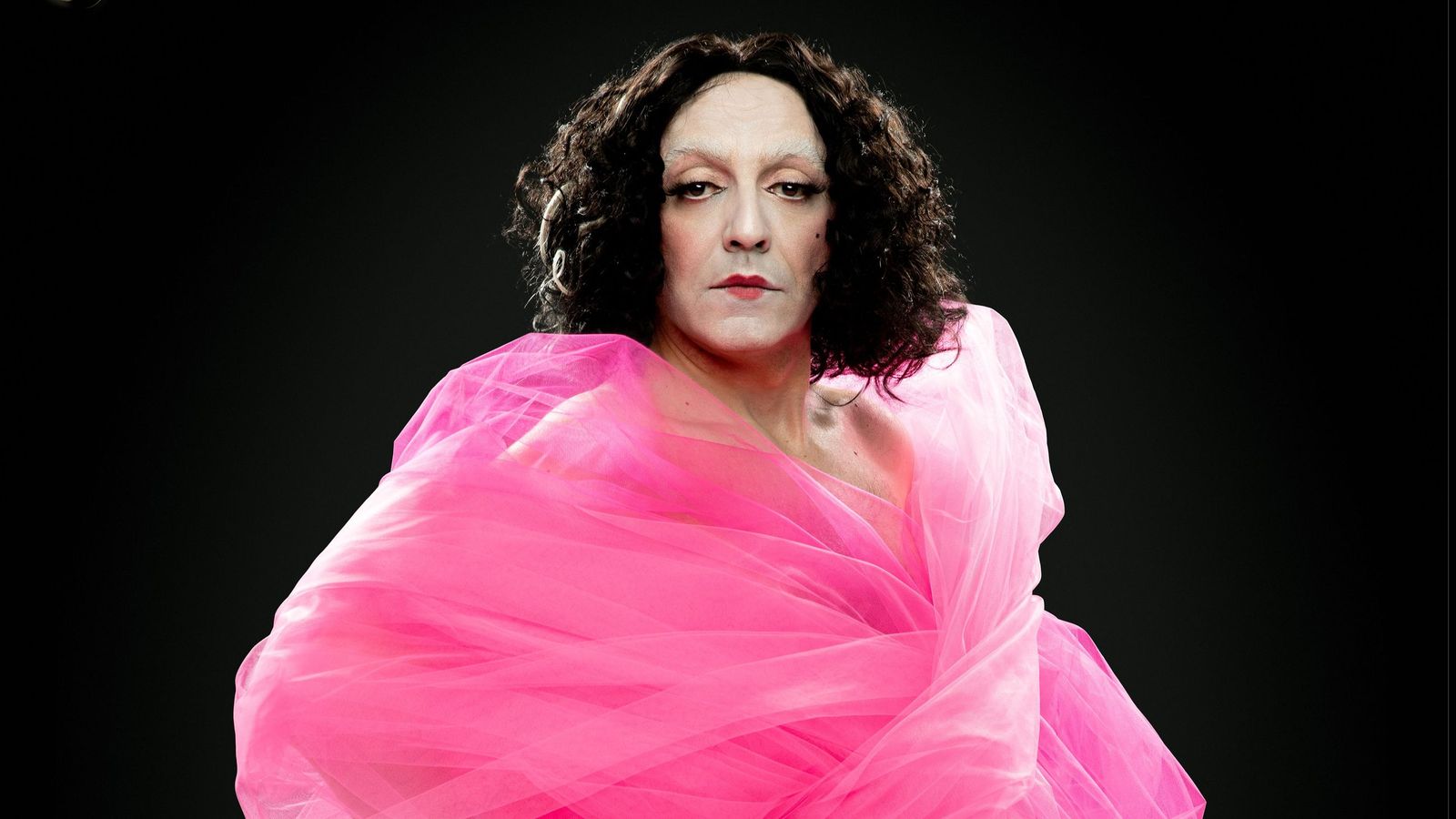 Ángel Ruiz, caracterizado para la obra 'El Rey de la Farándula'.