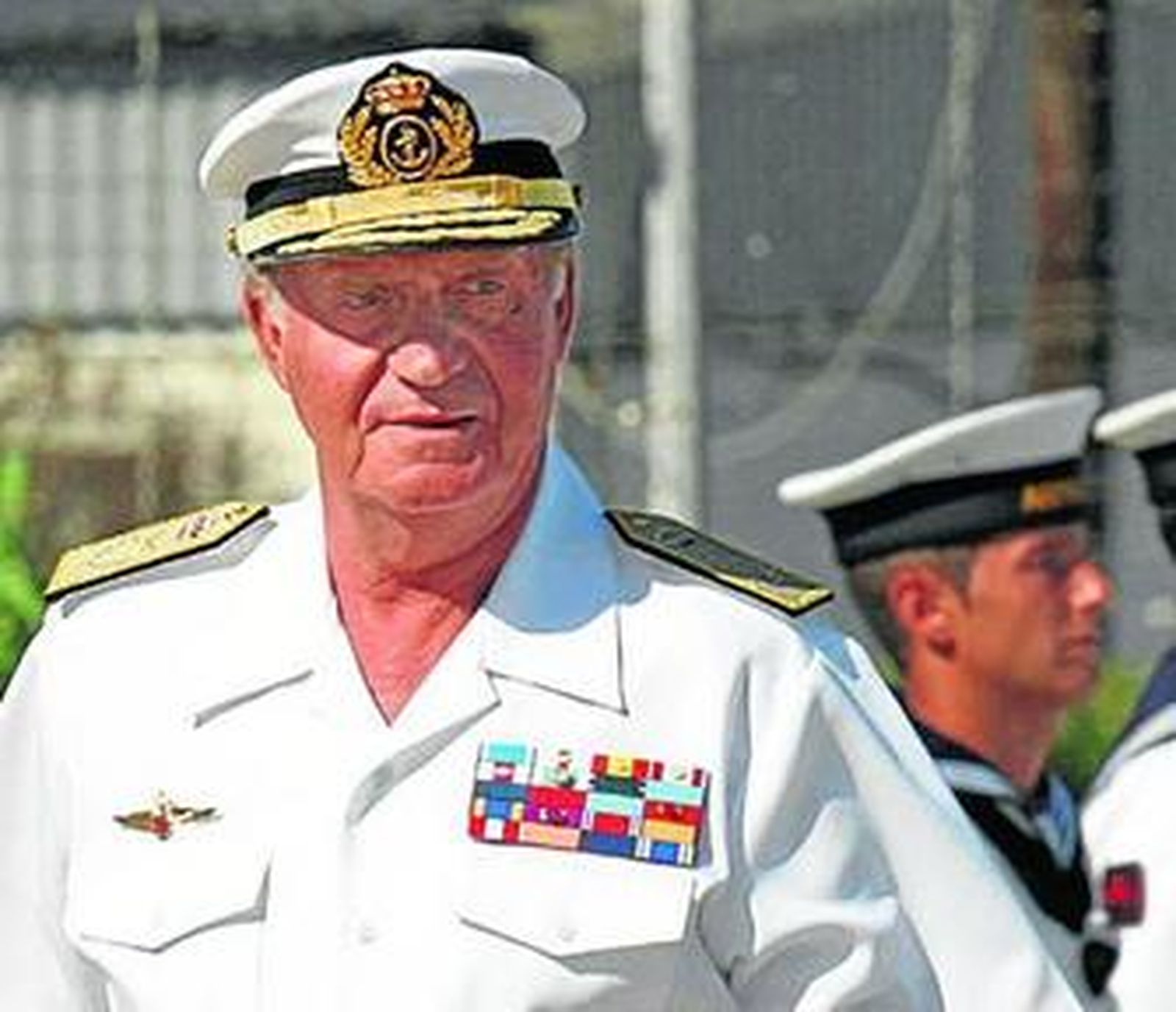El Rey Juan Carlos I en una de sus visitas a la Base Naval de Rota.