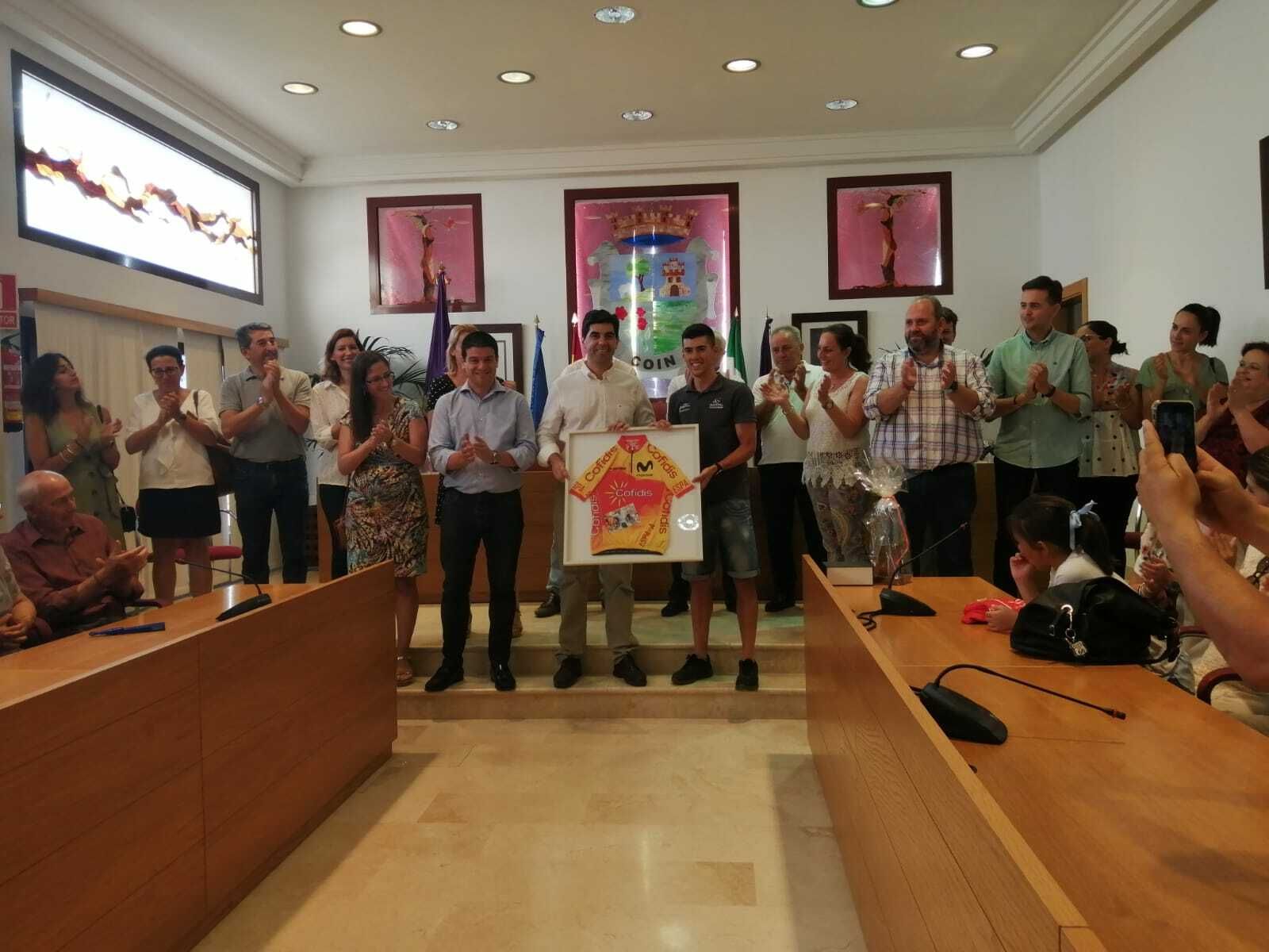 Recepción en Coín a Carmelo Urbano tras su título nacional sub 23