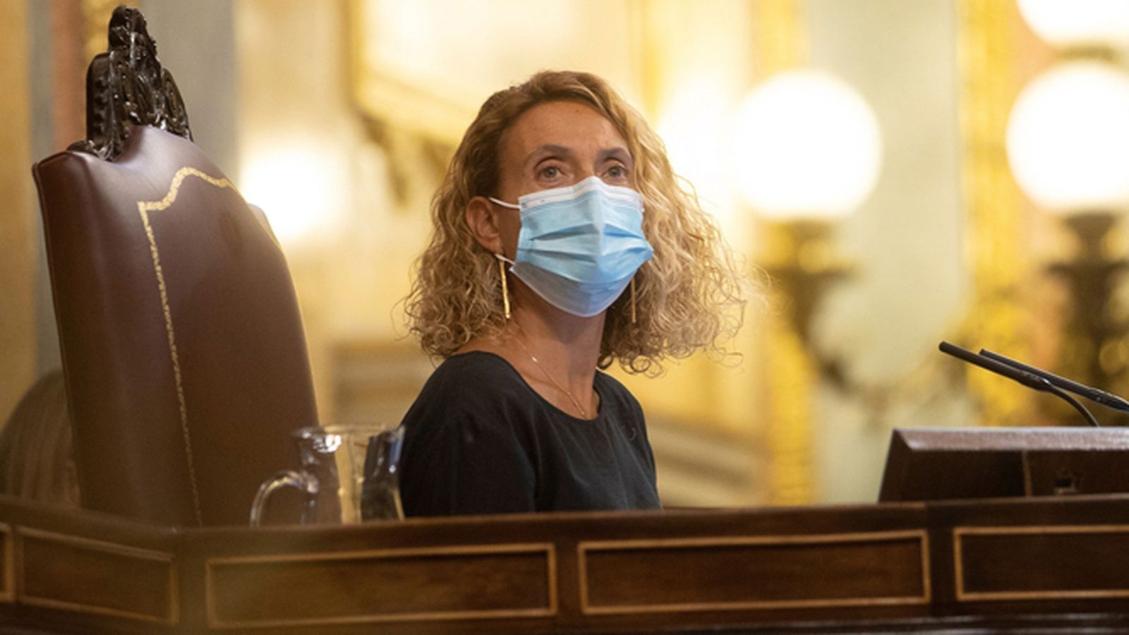 La presidenta del Congreso de los Diputados, Meritxell Batet, durante el pleno que celebrado este pasado martes.