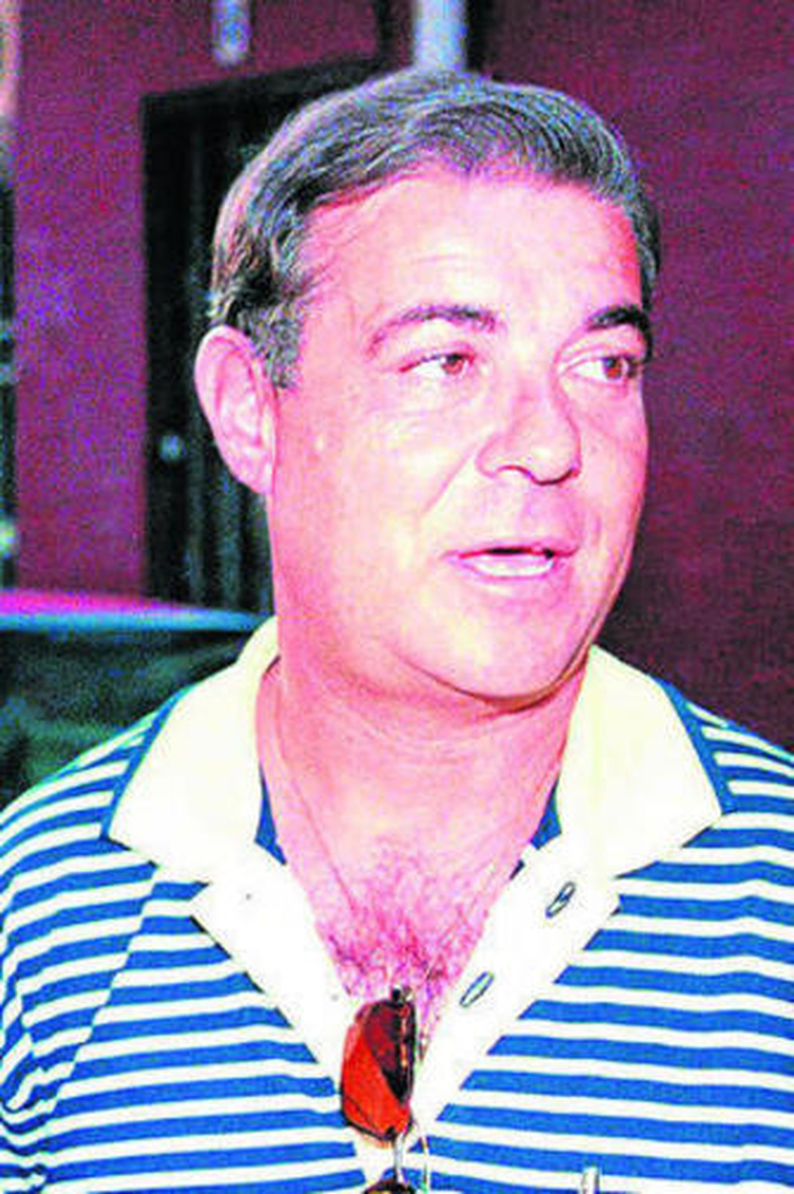 José Meca en su etapa de dirigente del Poli Almería.