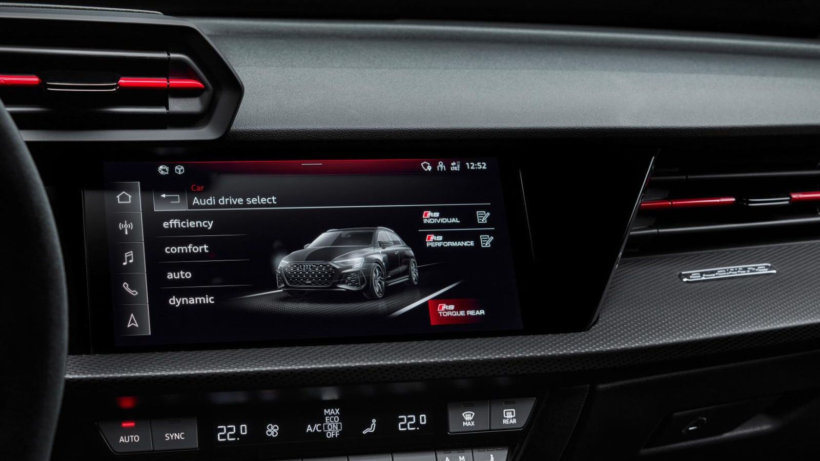 El RS3 puede convertirse en una máquina de derrapar si seleccionamos el modo RS Torque Rear.