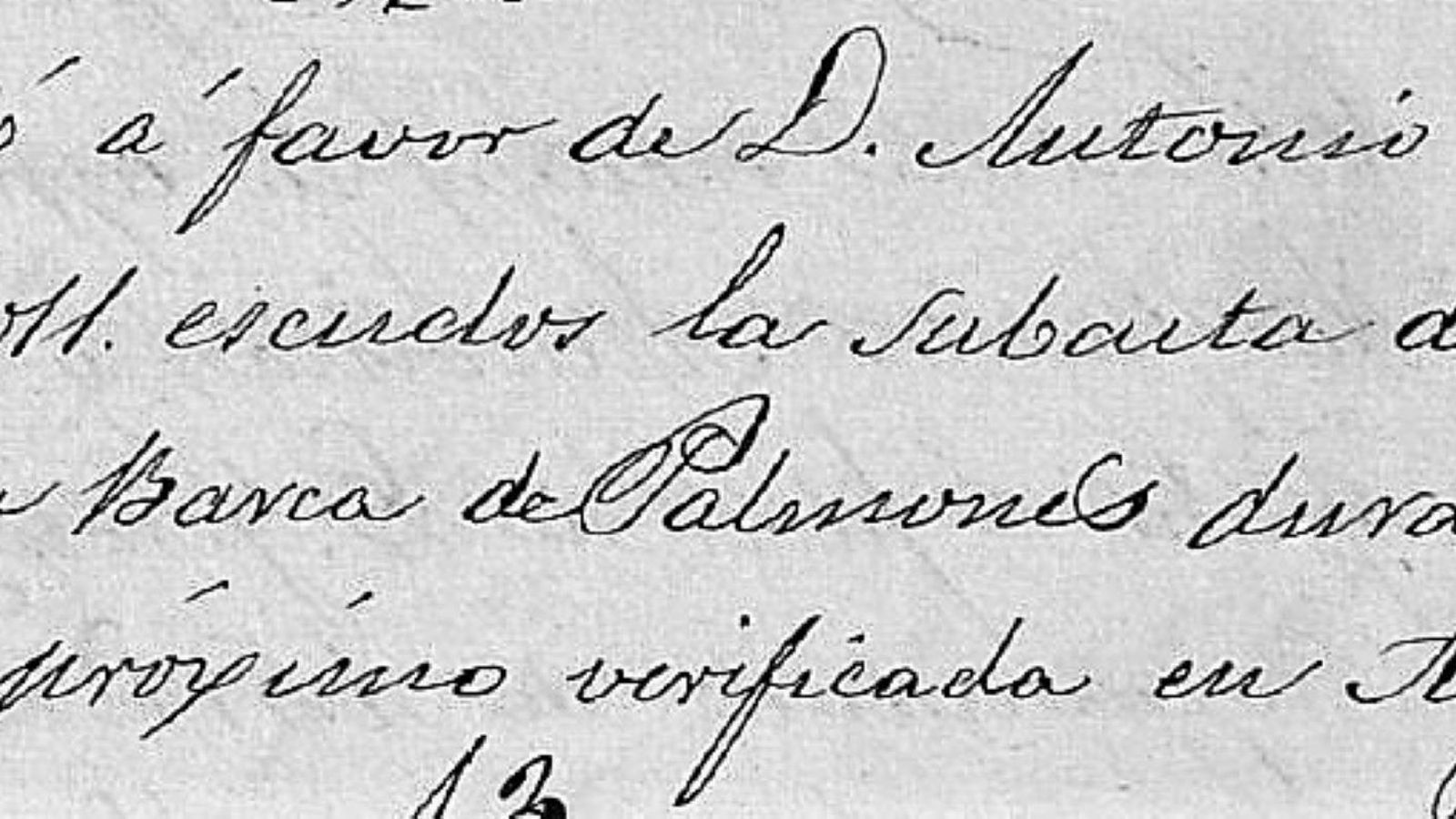 Adjudicación del derecho de pasaje de la barca del río Palmones.