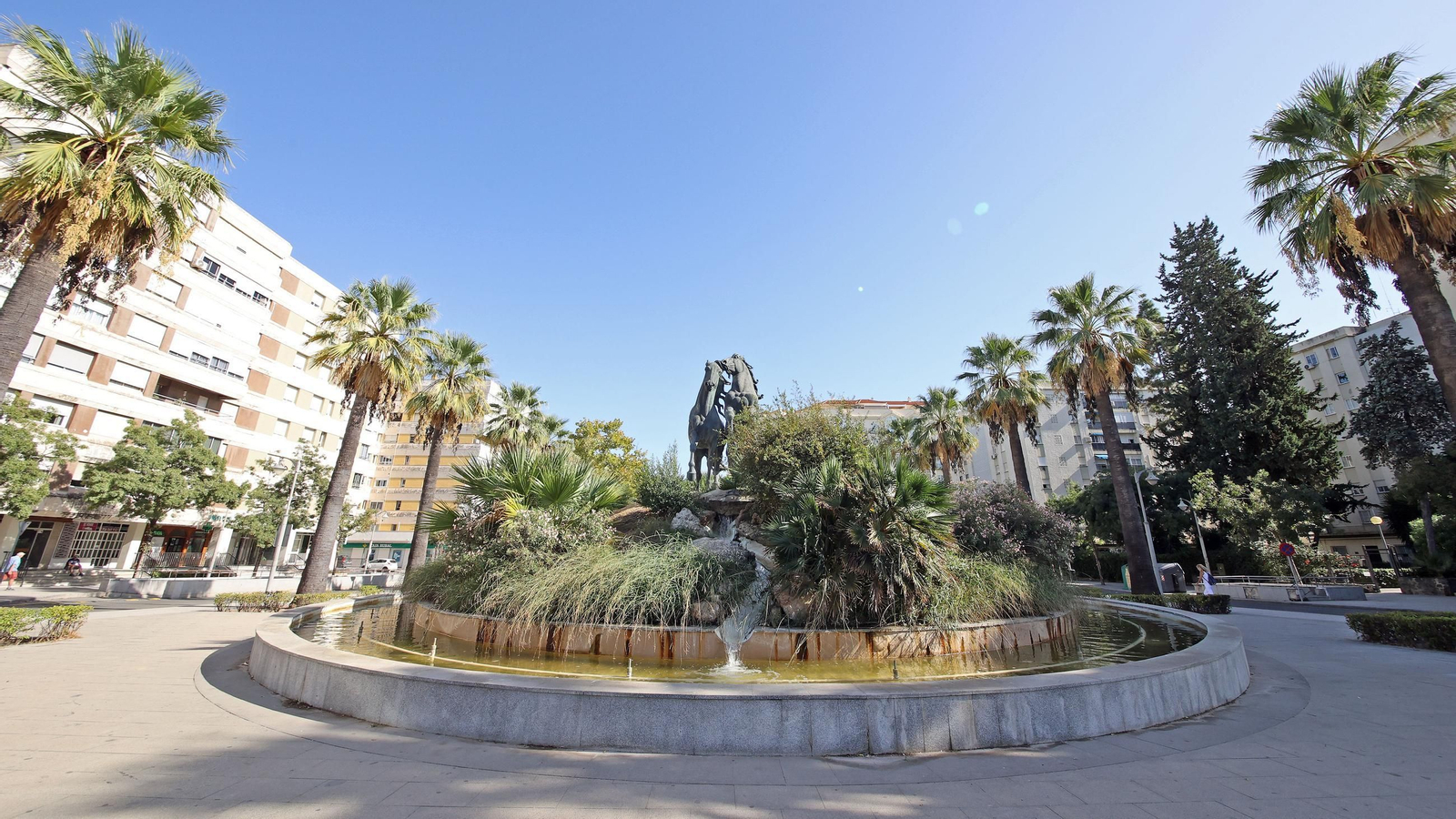 Así está la Plaza del Caballo, que va a ser adecentada por el Ayuntamiento de Jerez