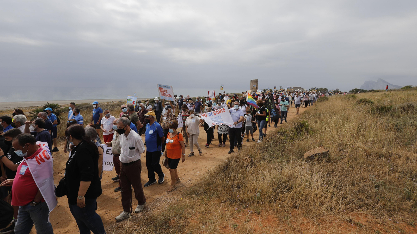 Las fotos de la manifestación contra la ubicación de la subestación eléctrica