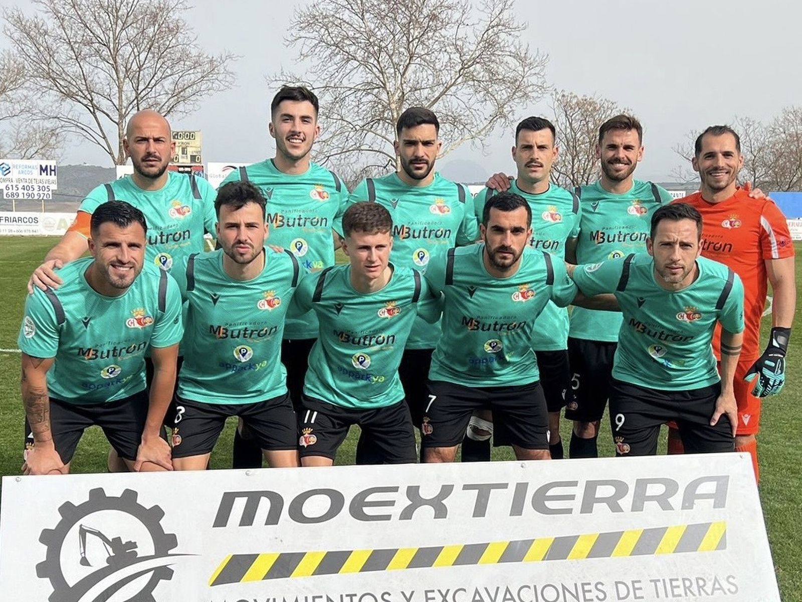 Formación del Chiclana este sábado en Arcos.