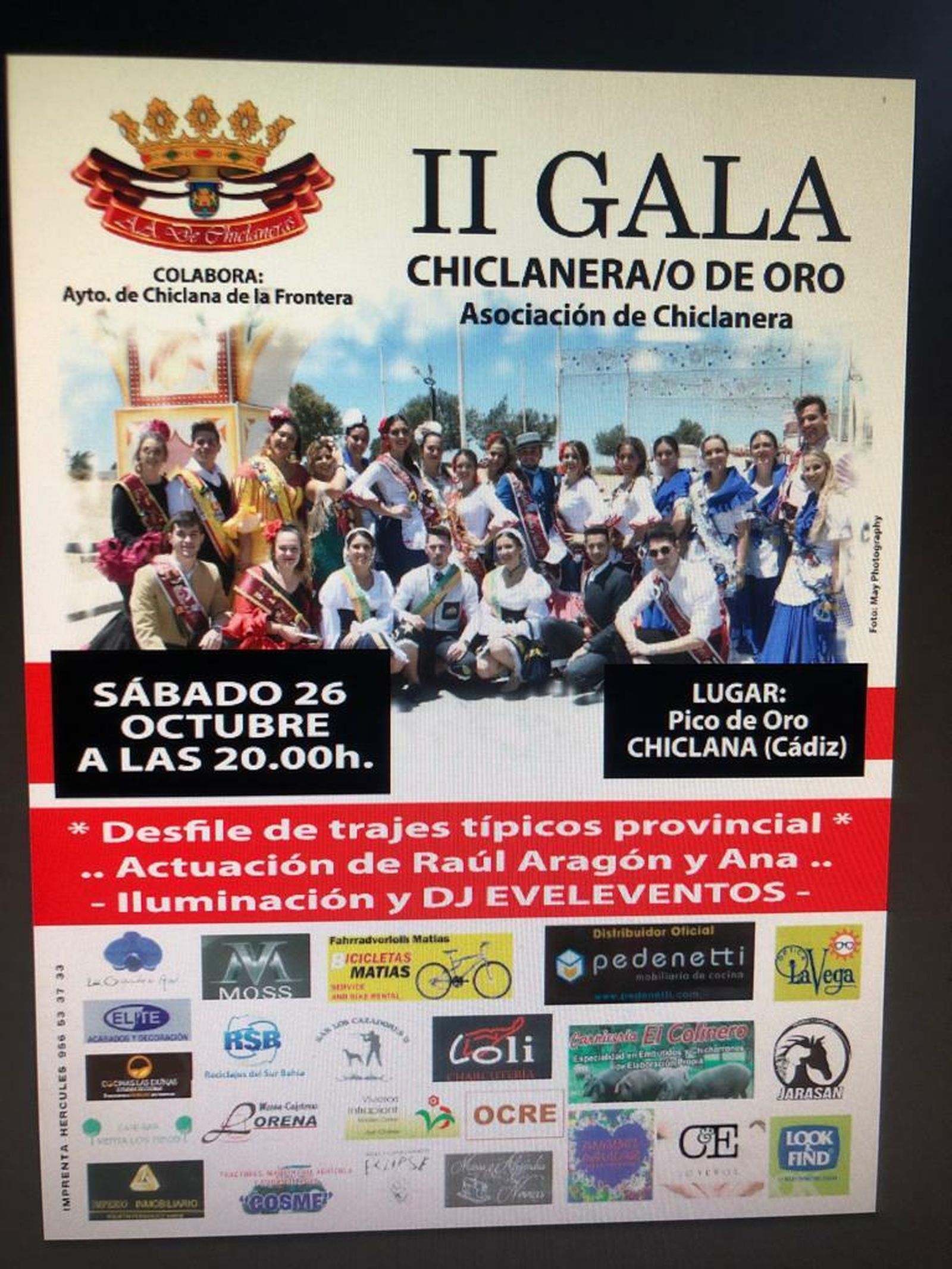 Cartel del evento organizado por la Asociación de Chiclanera.