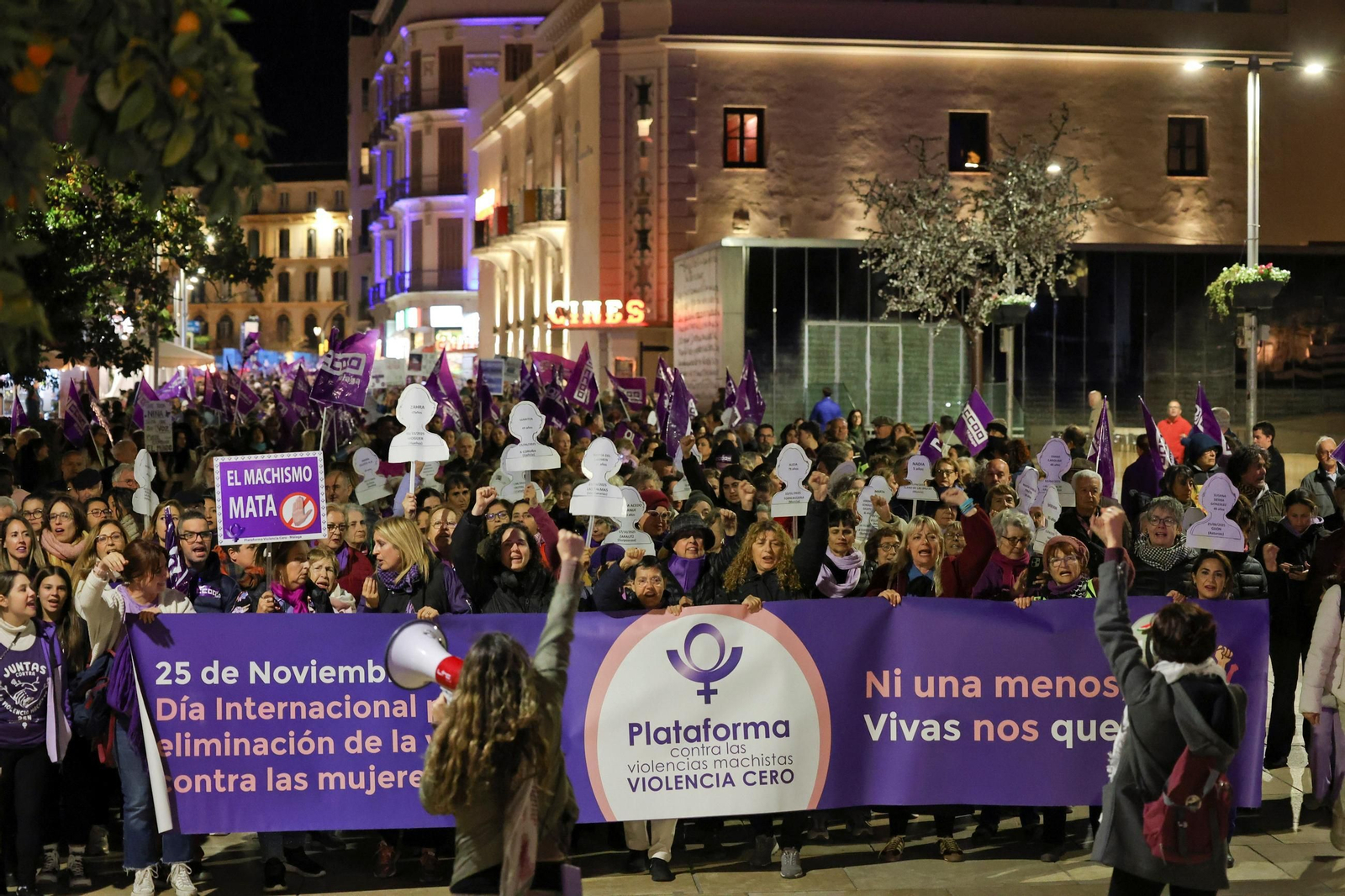 La manifestación del 25N en Málaga, en imágenes