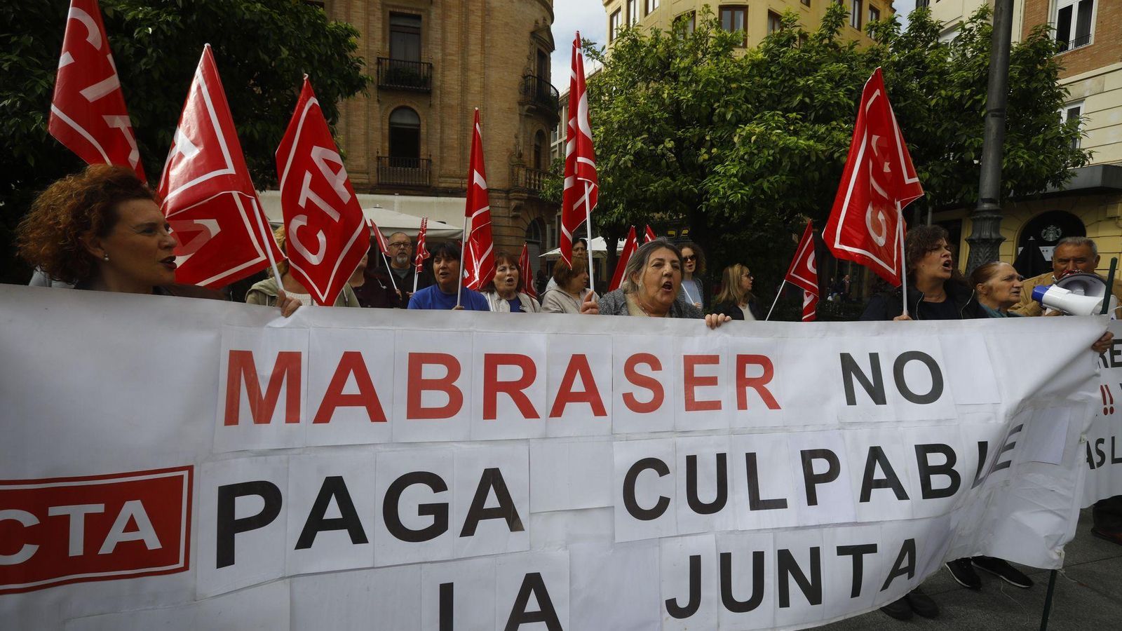 Otro momento de la protesta