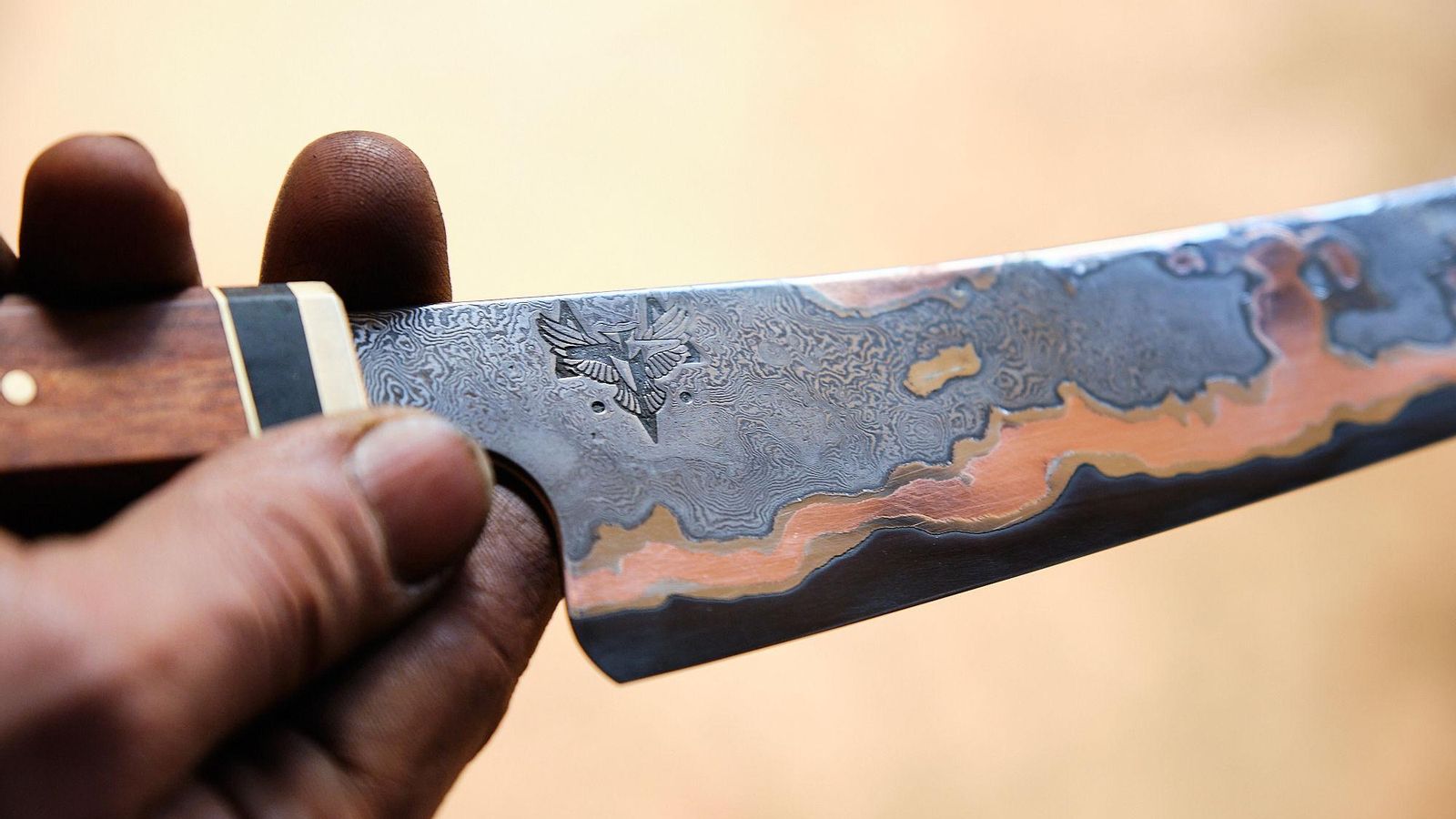 Uno de los cuchillos ya terminado.