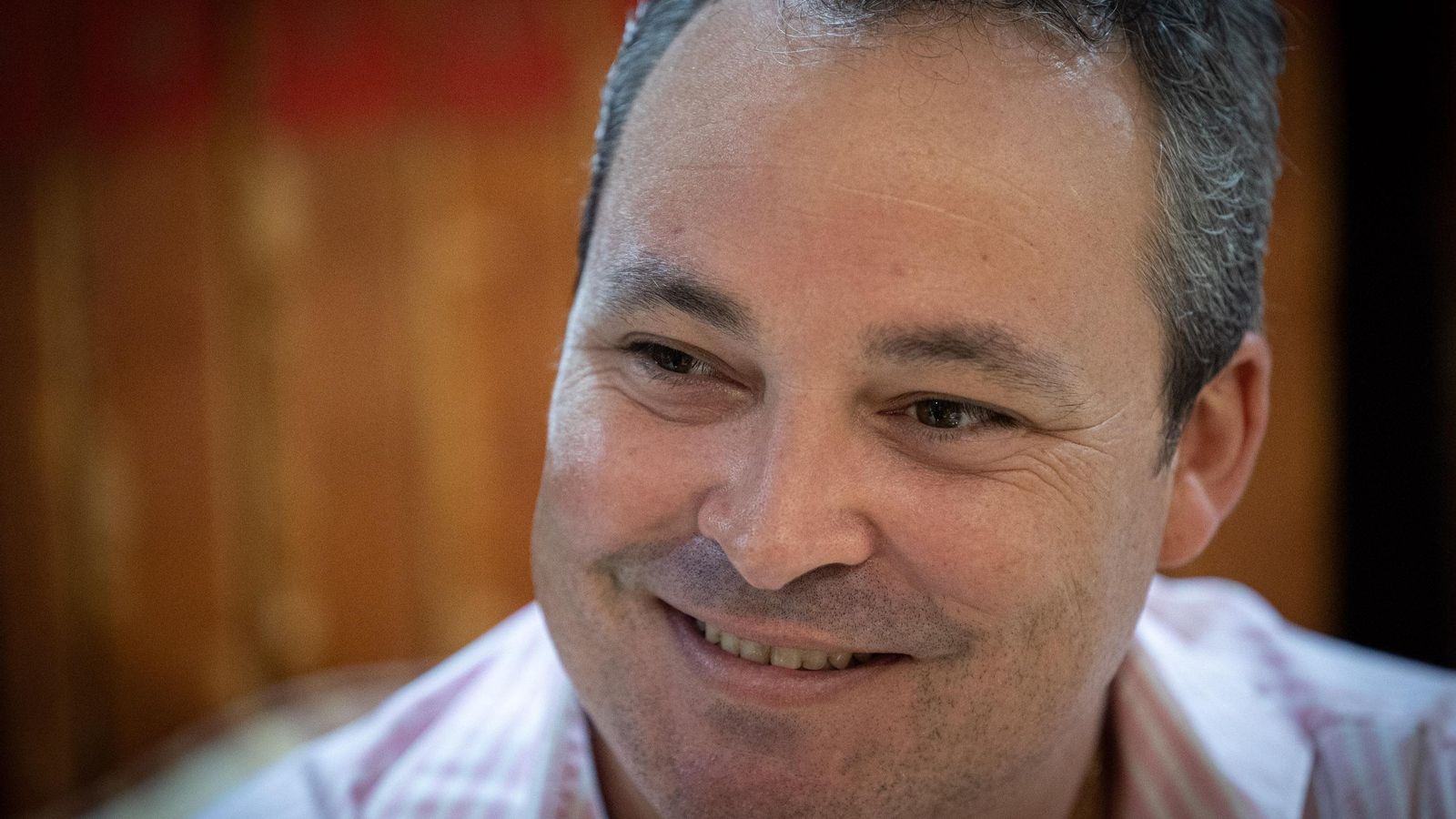 El alcalde paternero, durante la entrevista.