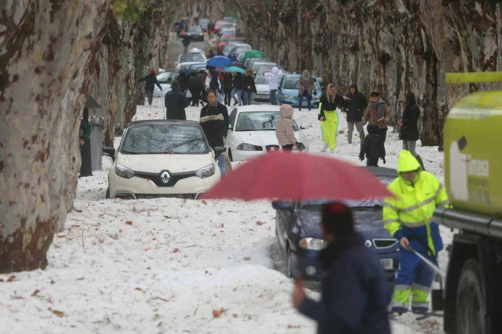 Zona de El Limonar, una de las más afectadas por la granizada