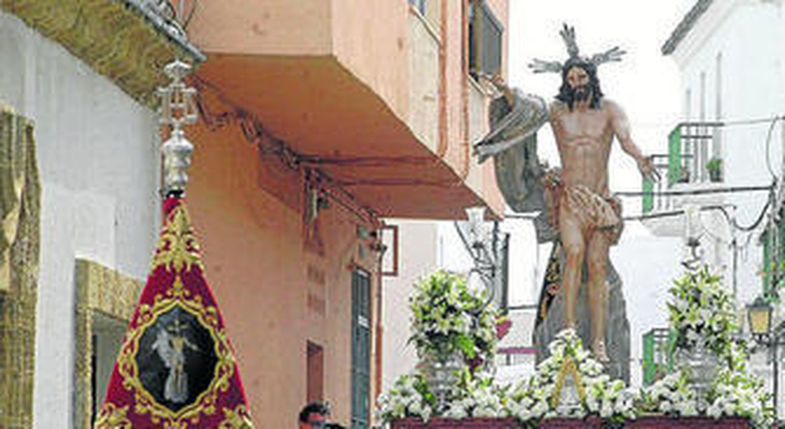 La sagrada imagen de Jesús Resucitado, en un cortejo anterior.