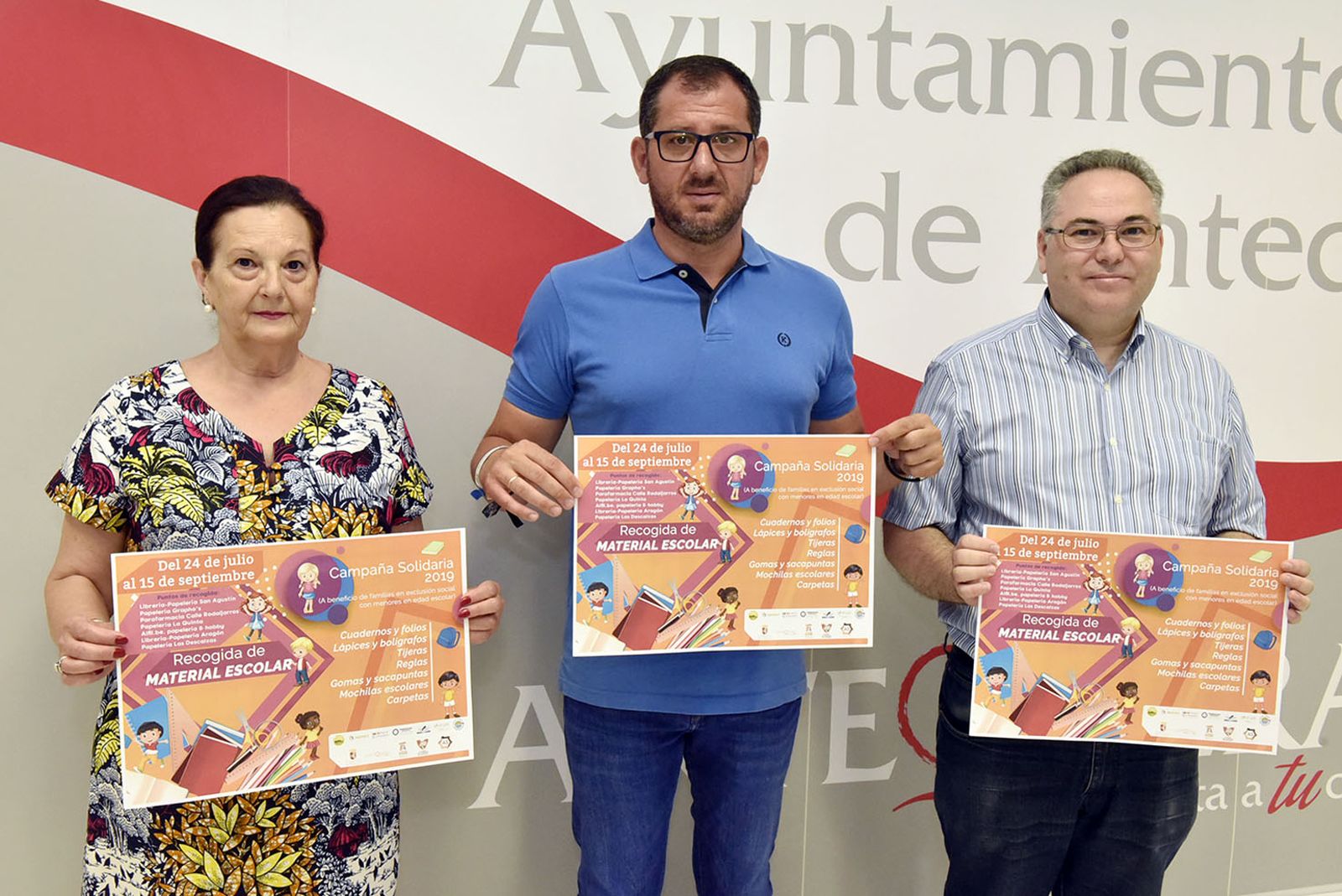 Presentación de la campaña de recogida de material escolar