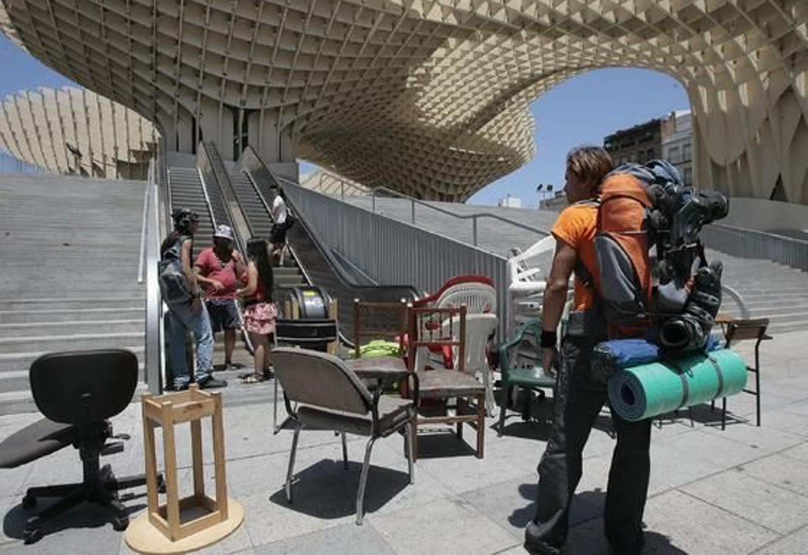 Desalojo en las 'setas'