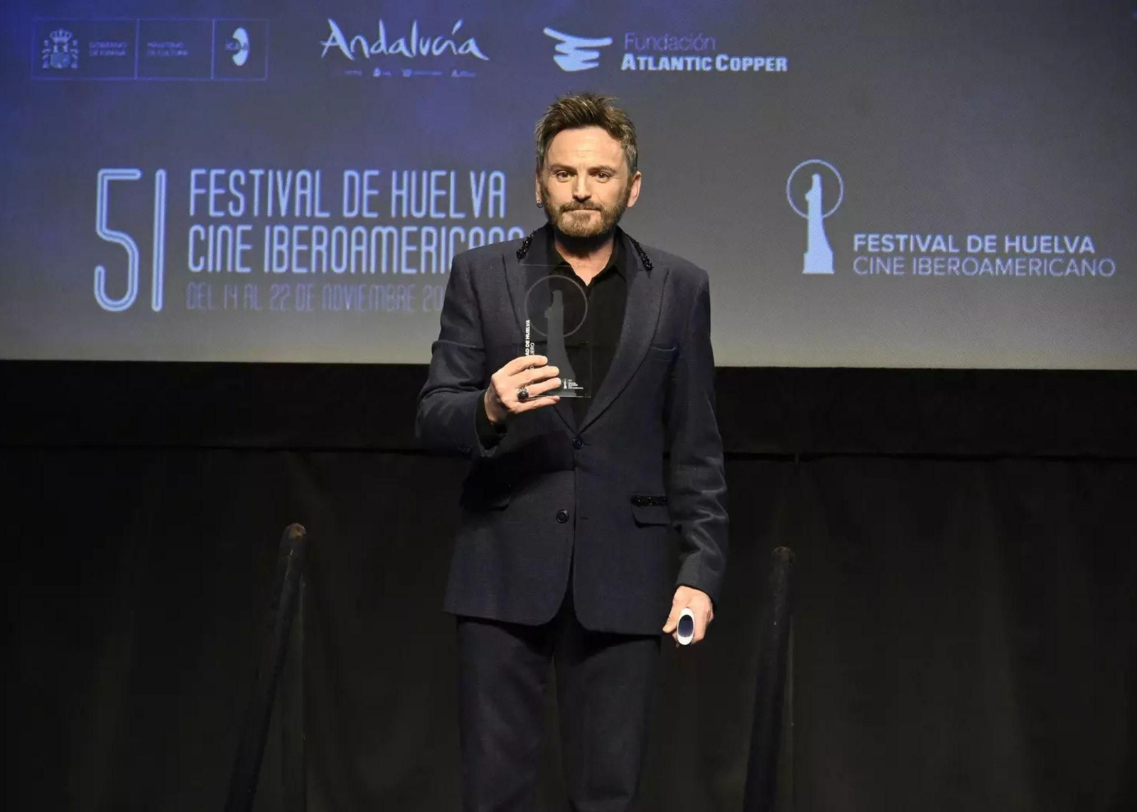 Fernando Tejero recoge el Premio Ciudad de Huelva