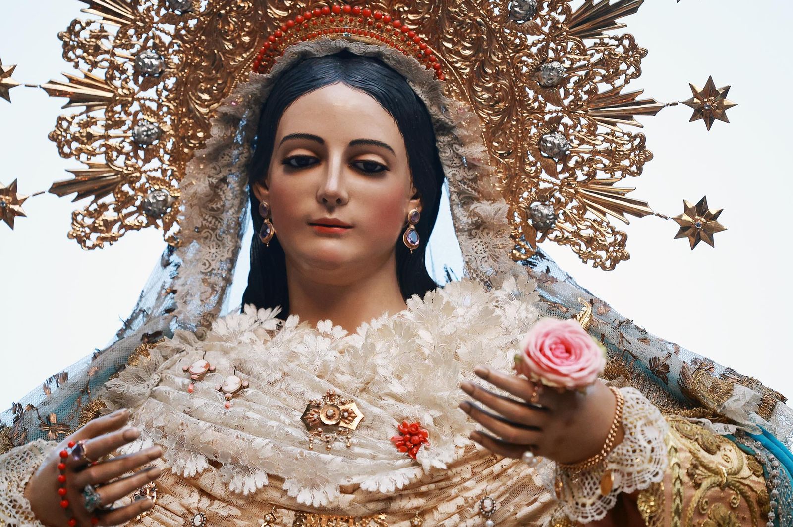 Imágenes del Rosario con la Virgen de los Ángeles