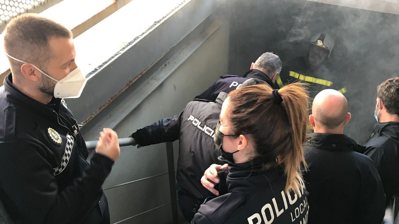 Jornadas de los bomberos con la Policía Local y Nacional en San Fernando