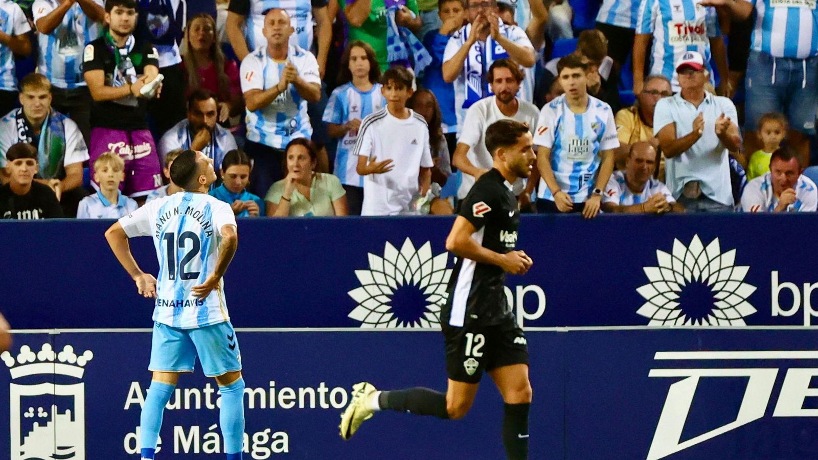 El Málaga CF - Elche, en fotos