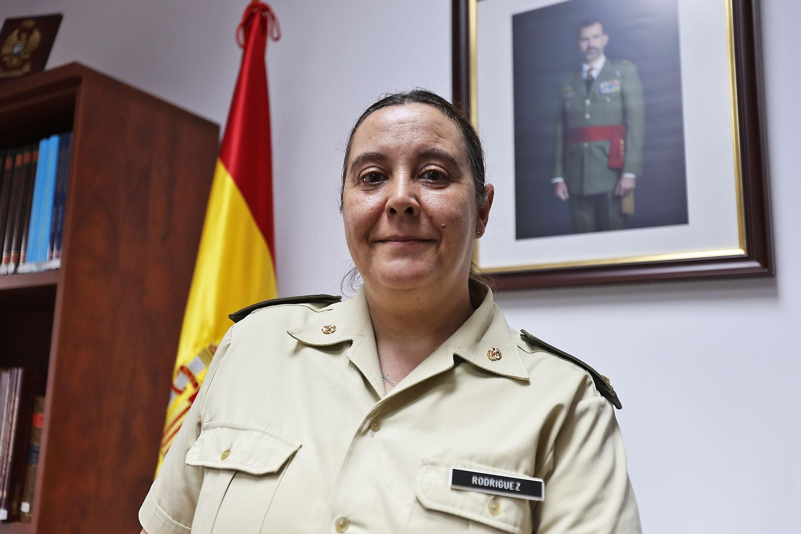 María Rodríguez García, teniente reservista destinada en Huelva en comisión de servicio. María Rodríguez García, teniente reservista destinada en Huelva en comisión de servicio.