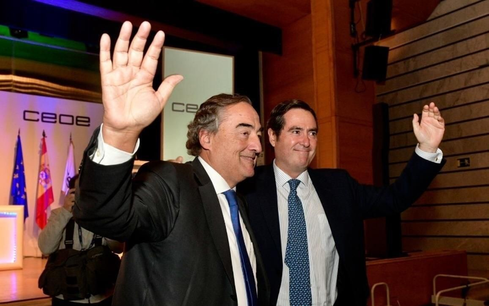 Juan Rosell y Antonio Garamendi, pasado y presente de la CEOE.