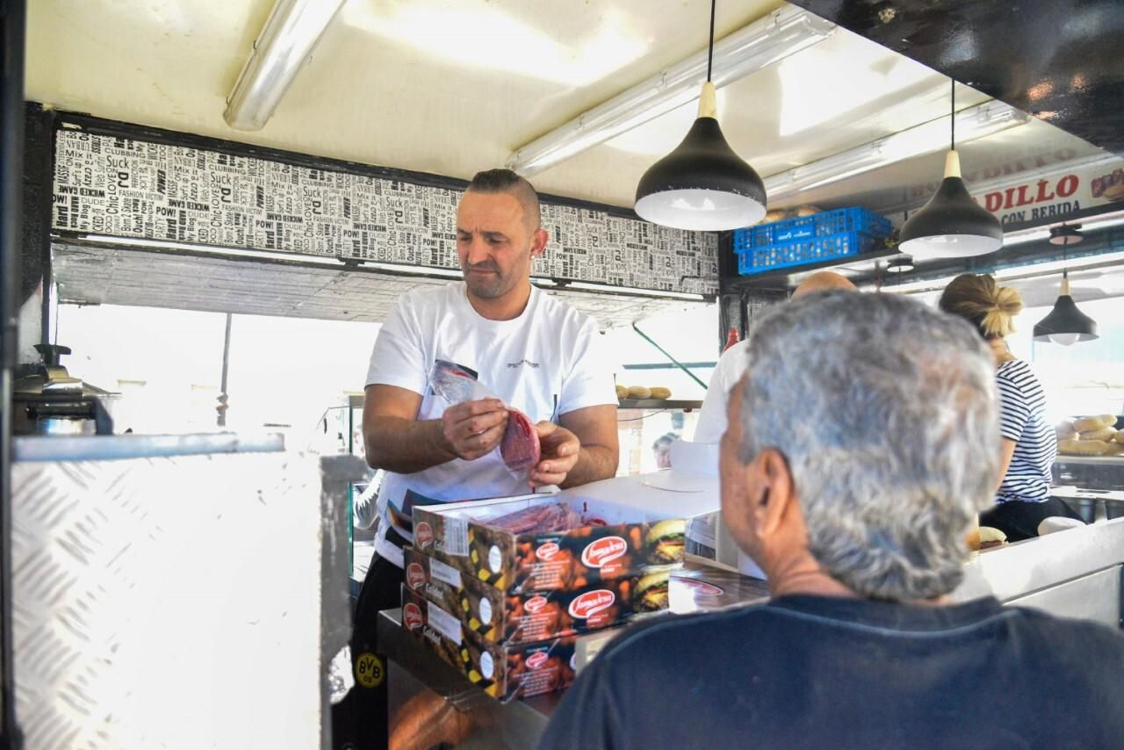 Óscar Martín, durante su jornada benéfica dominical
