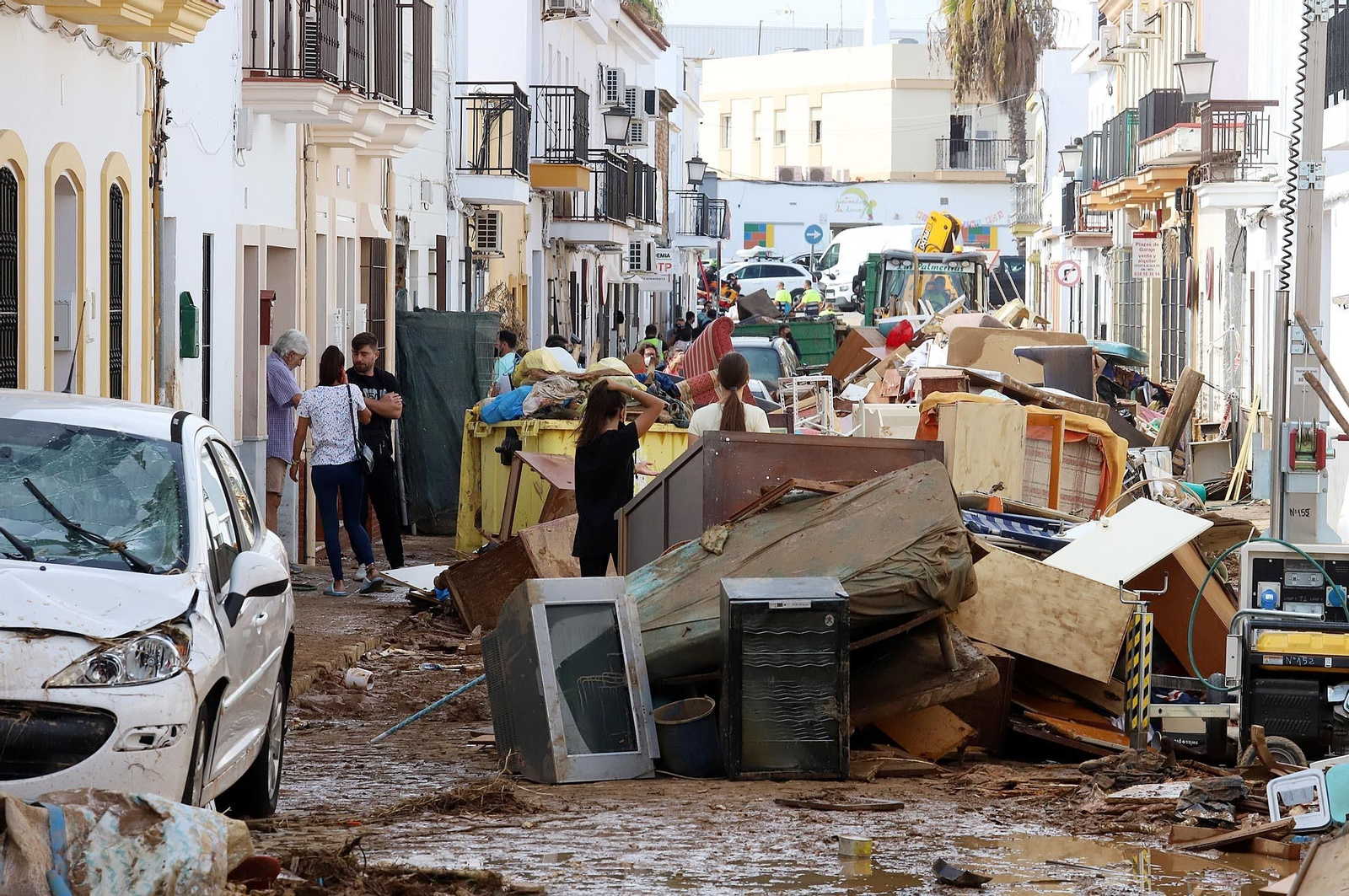 Imágenes de los destrozos provocados por el temporal en Lepe