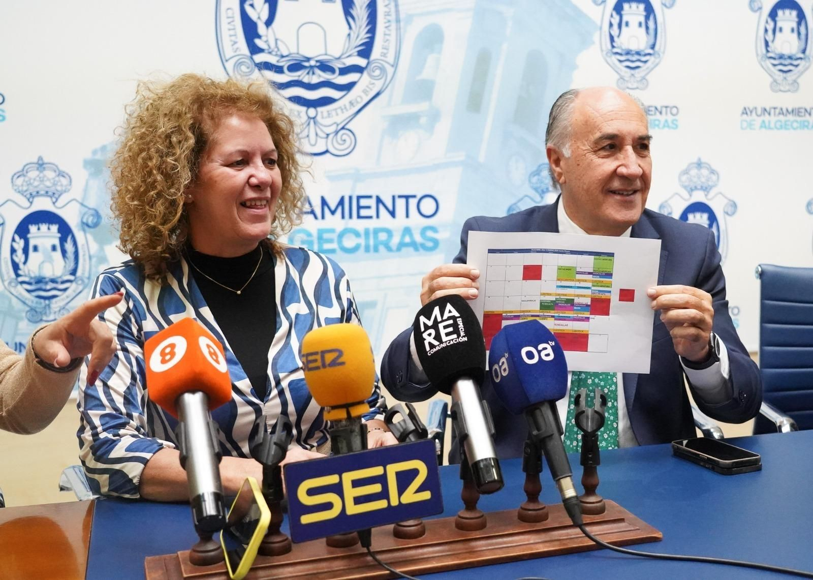 Paca Ríos y José Ignacio Landaluce, en la presentación de las actividades de Apymeal.