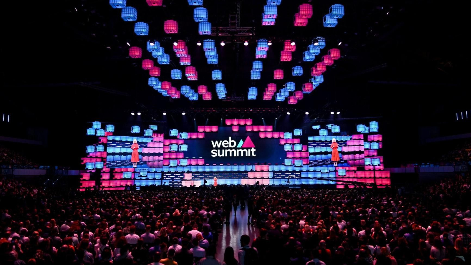 La sesión inaugural de la Web Summit 2023. La sesión inaugural de la Web Summit 2023.
