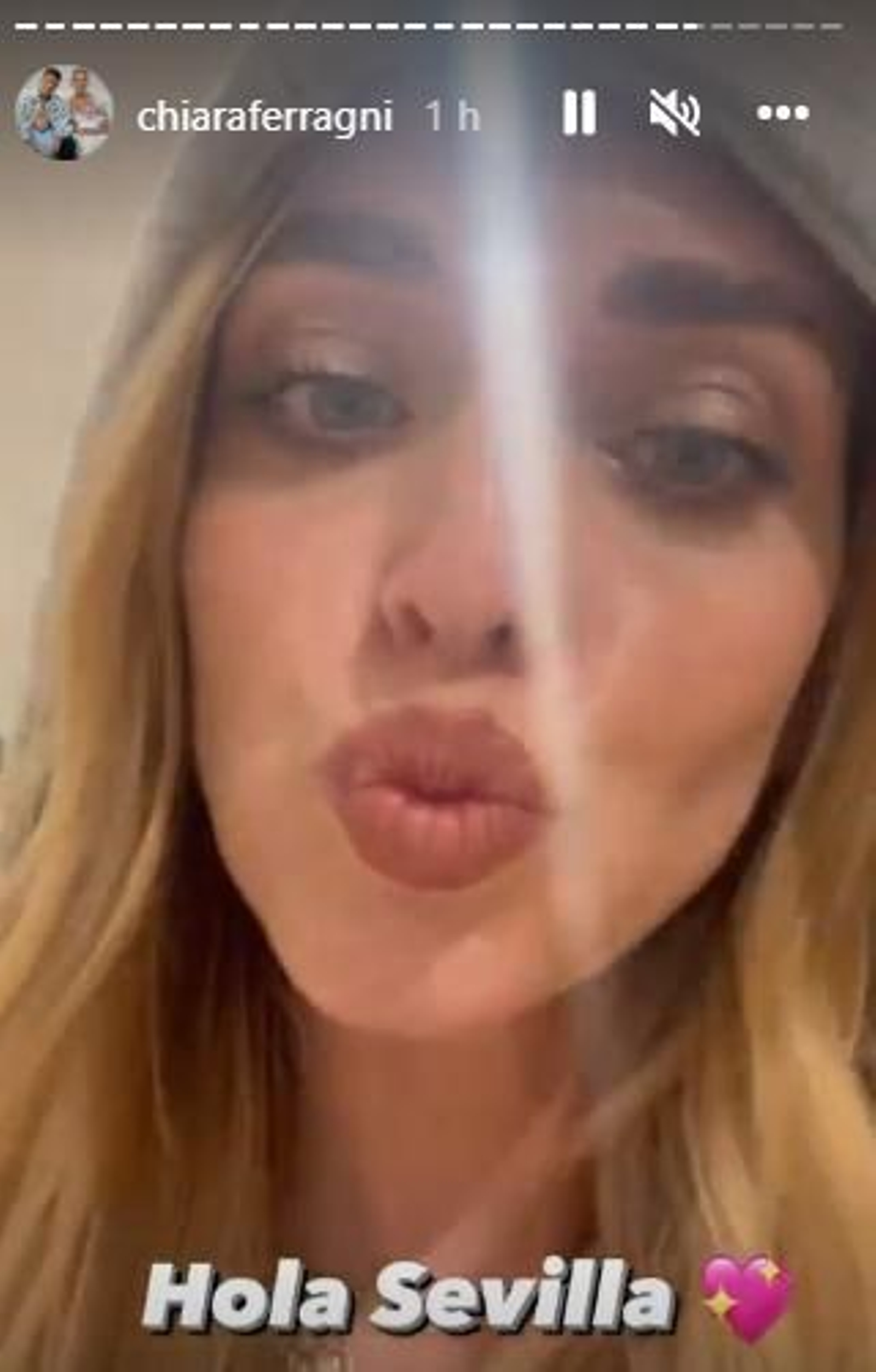 Chiara Ferragni en su cuenta de Instagram anunciando que ya está en Sevilla para el desfile de Dior. Chiara Ferragni en su cuenta de Instagram anunciando que ya está en Sevilla para el desfile de Dior.
