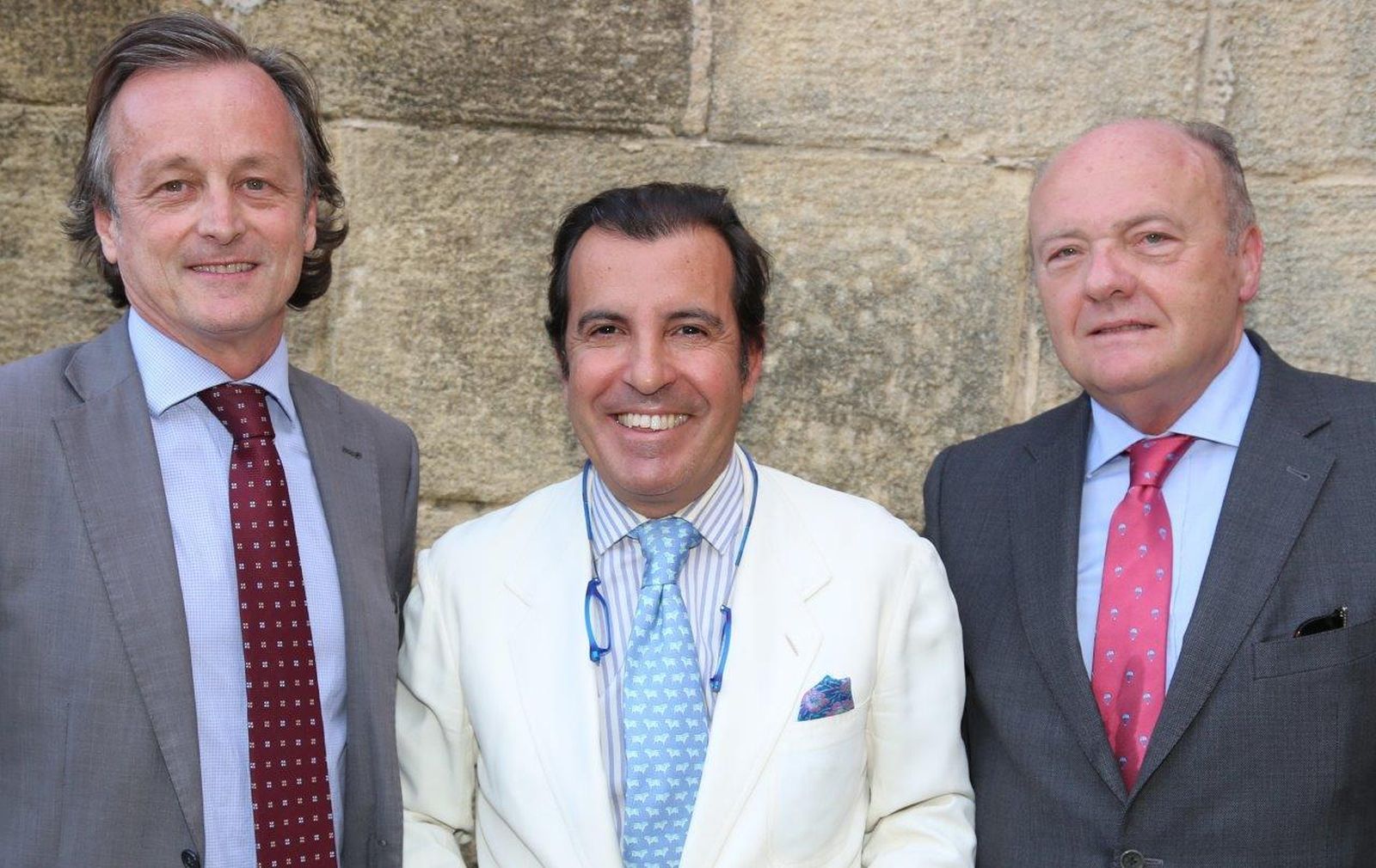 Fernando Murube, Manolo Vázquez y Ángel Aguado (Director Regional de El Corte Inglés)