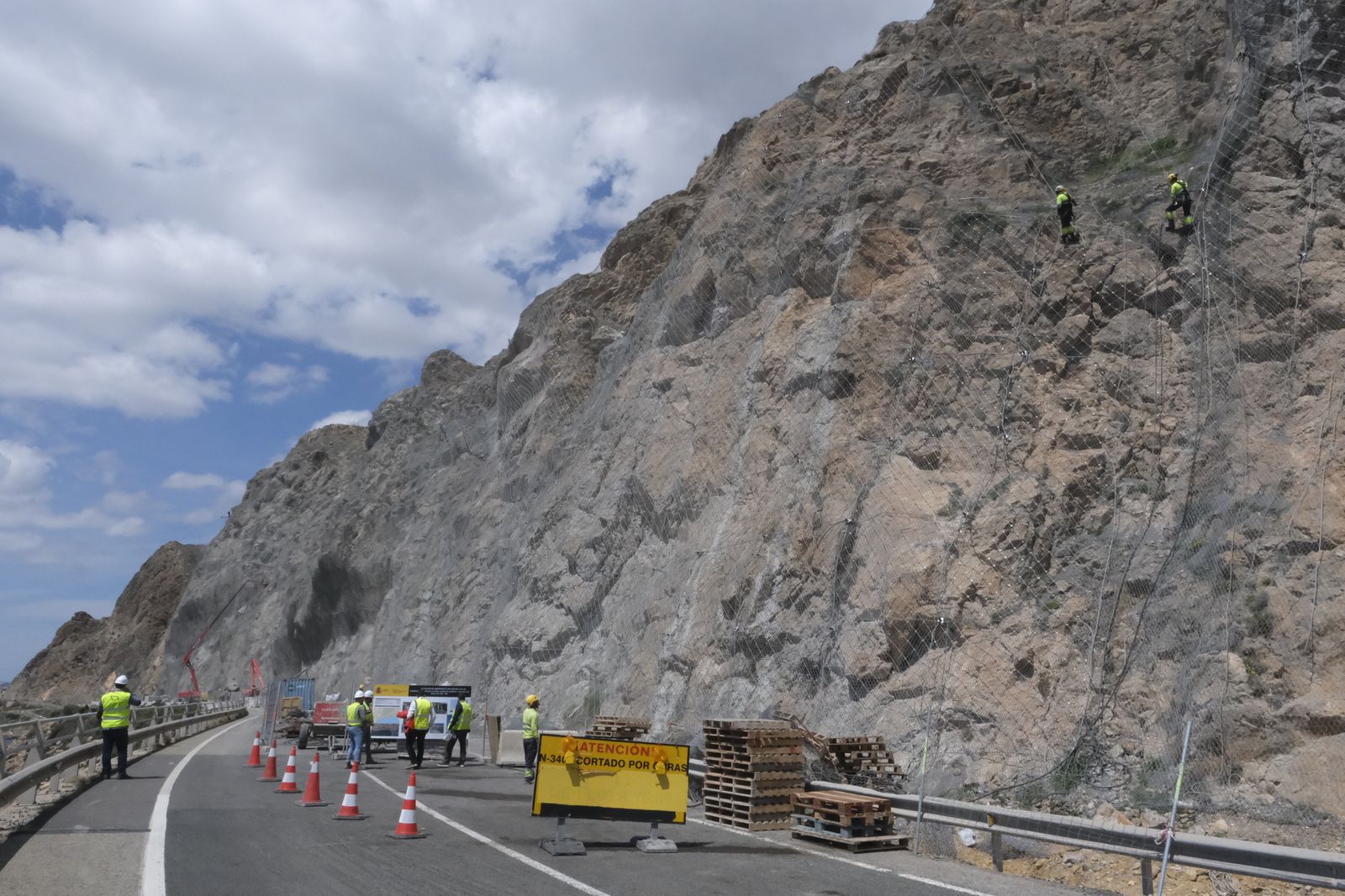 Fotogalería visita obras carretera El Cañarete-Almería-Aguadulce