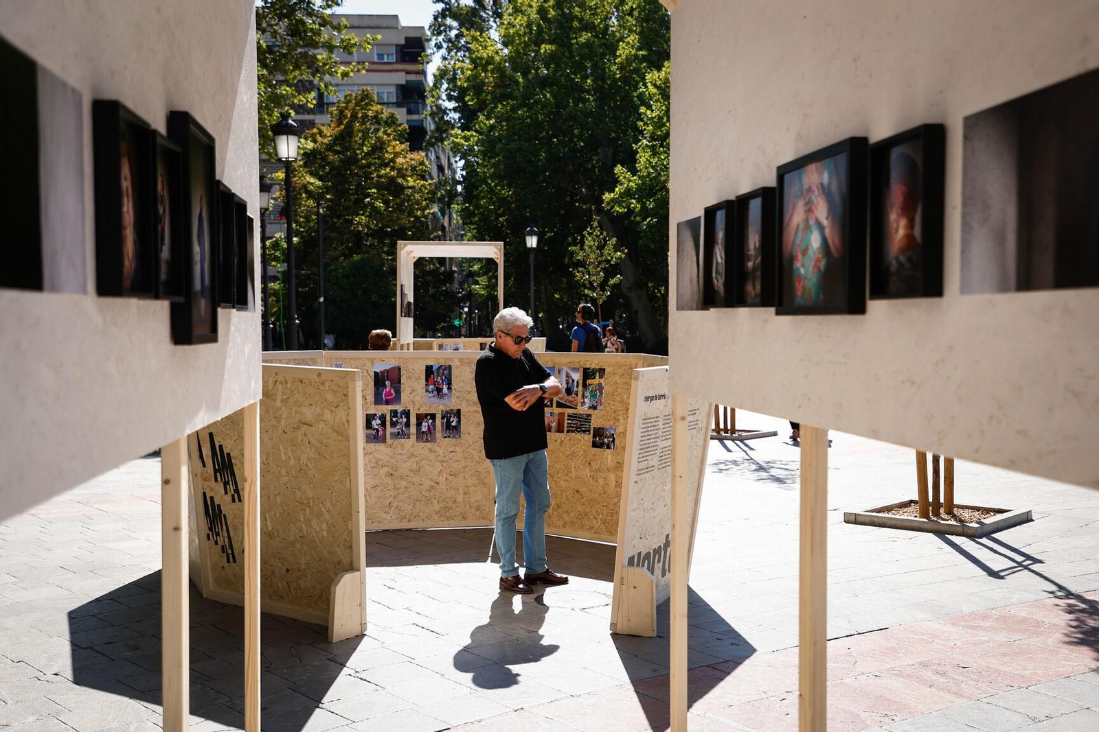 Varias de las fotografías que pudieron verse en Fuente de las Batallas este año.