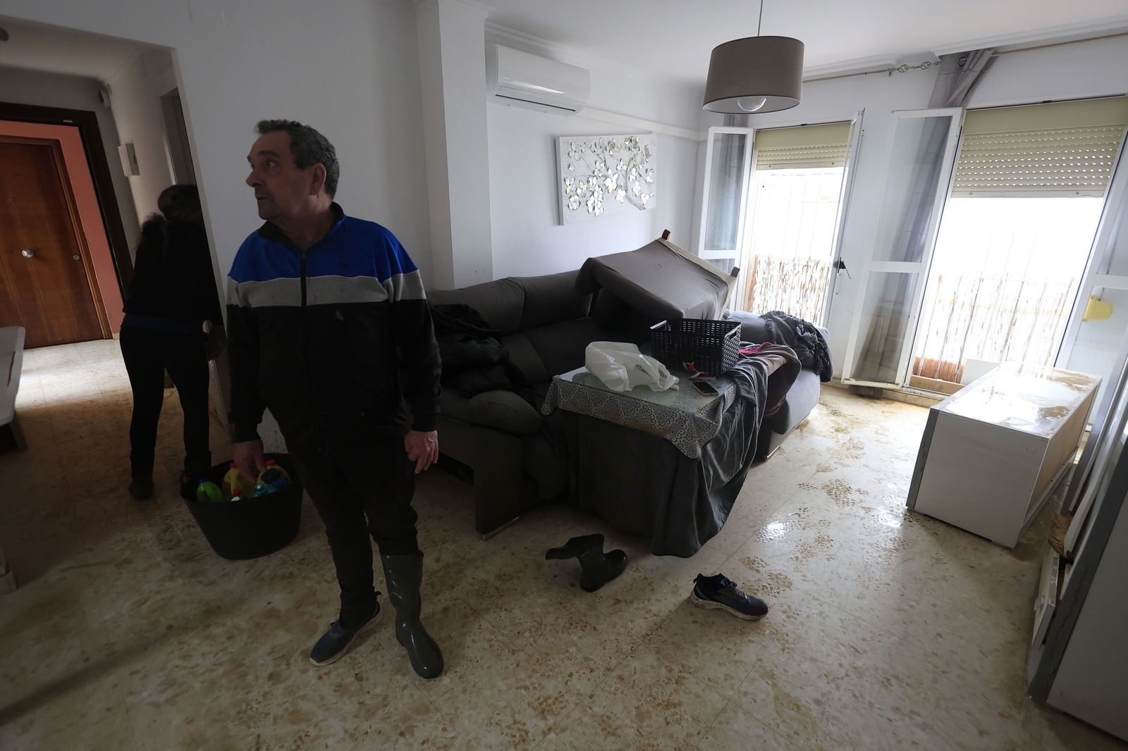 Fotos de San Martín del Tesorillo listo para la evacuación por la borrasca Marta