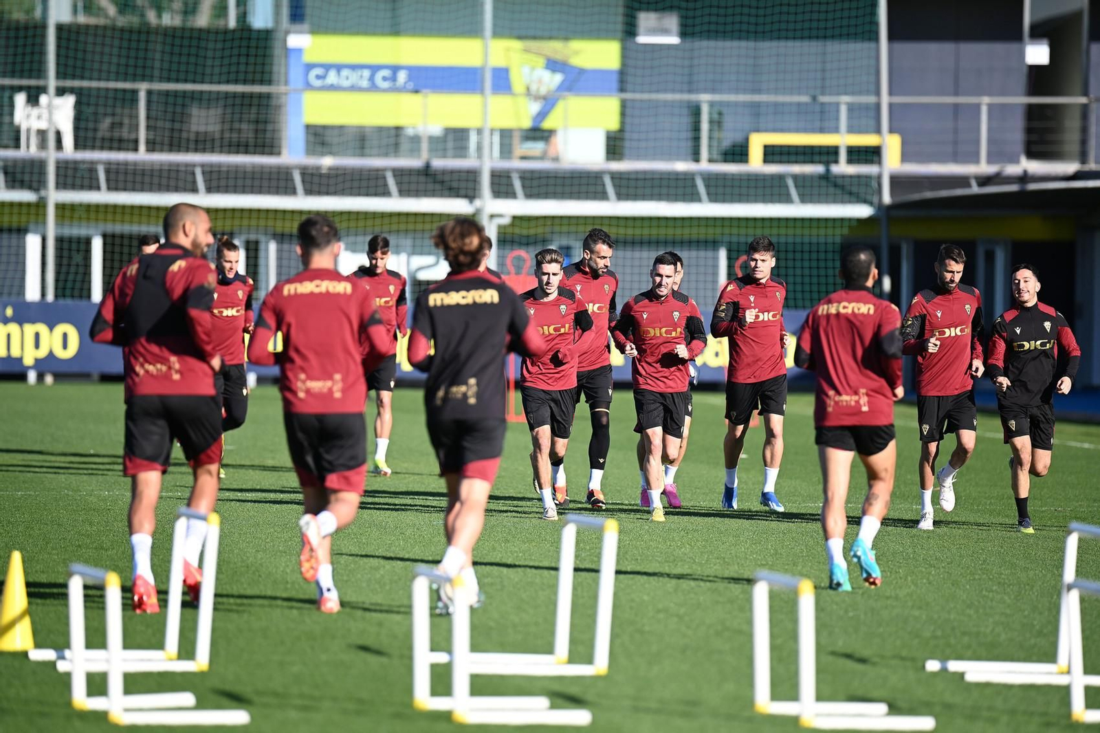 Un entrenamiento del Cádiz.