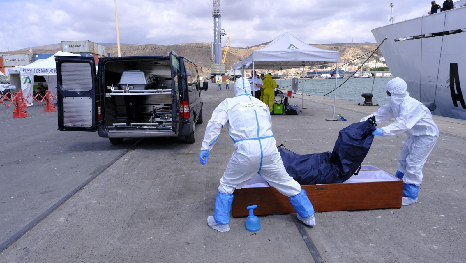 Ejercicio Marsec25 simulacro, en el Puerto de Almería, en imágenes