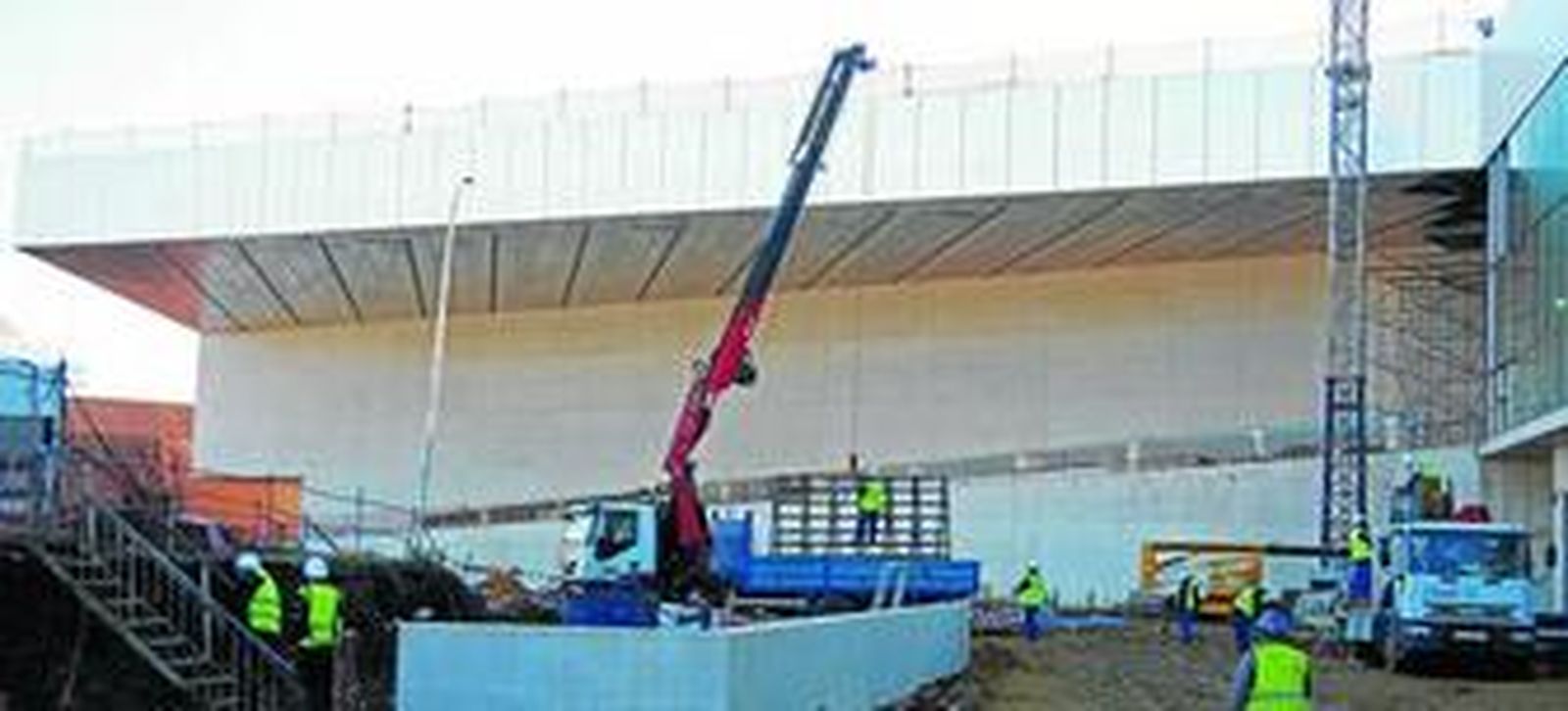 Estado en el que, actualmente, se encuentran las obras de ampliación del Palacio de Congresos.